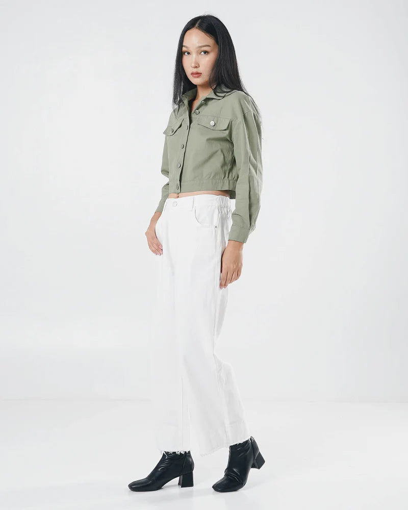 Nicole Top Green Denim