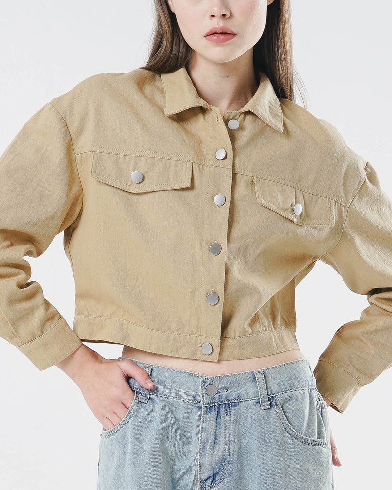 Nicole Top Brown Denim