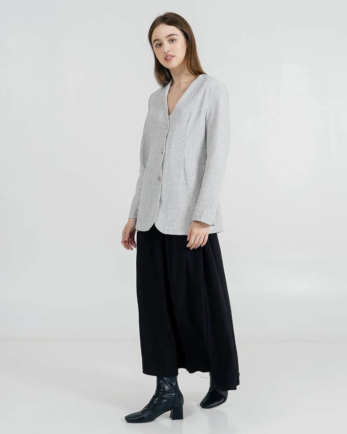 Kazuha Grey Blazer