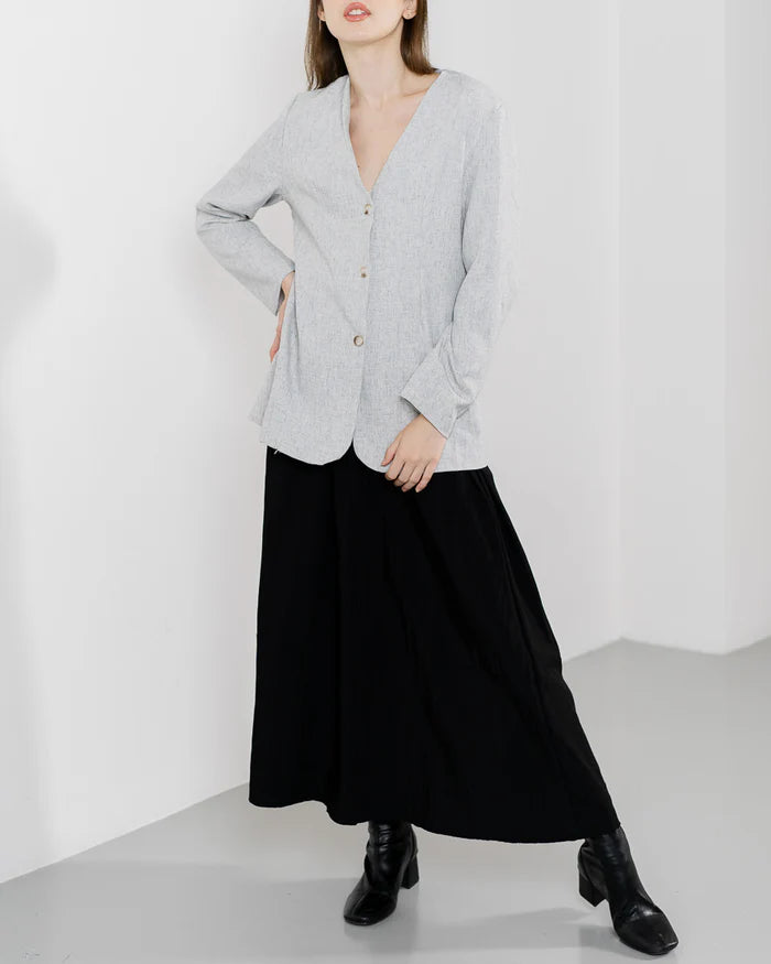 Kazuha Grey Blazer
