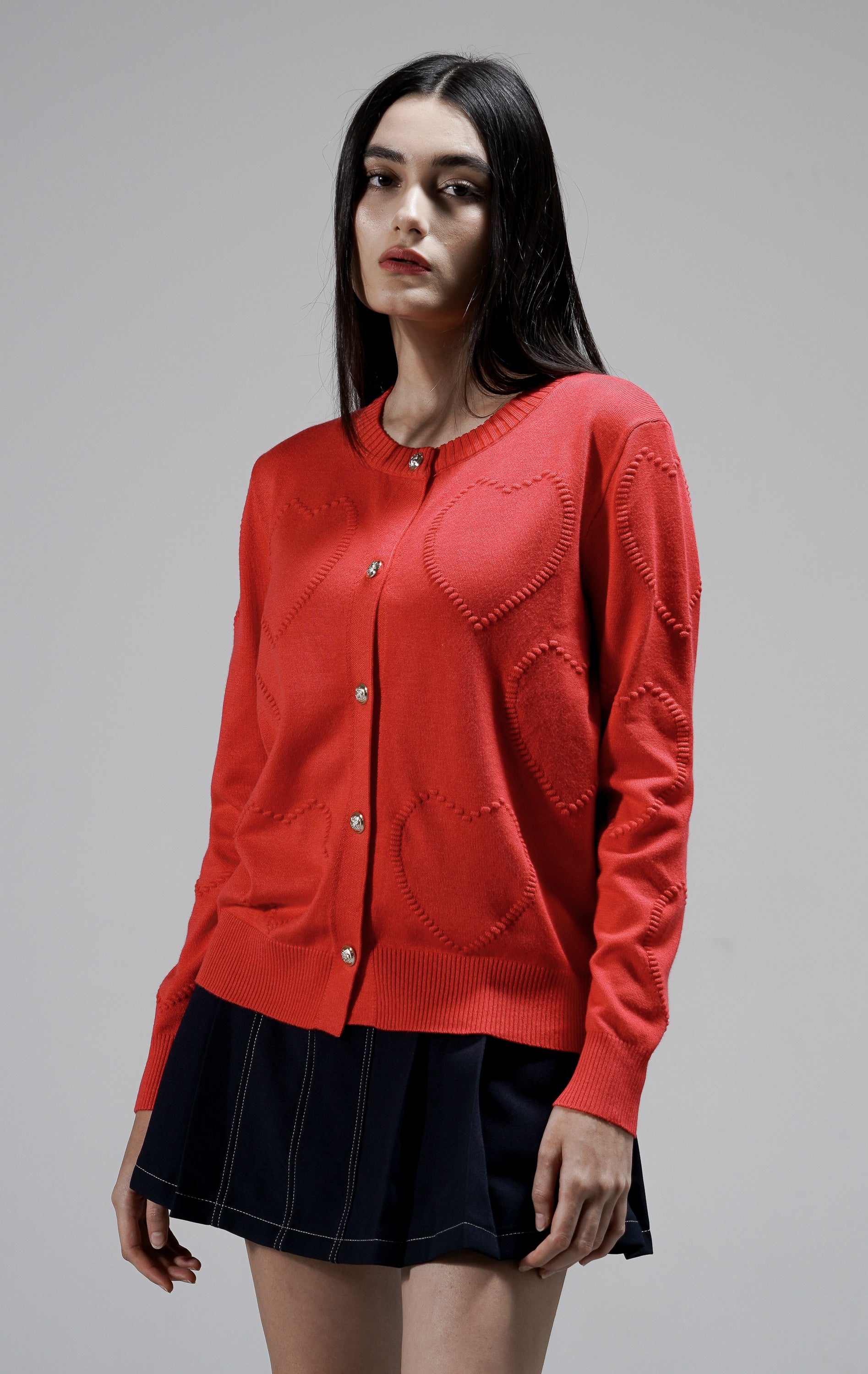Lavela Cardigan Red