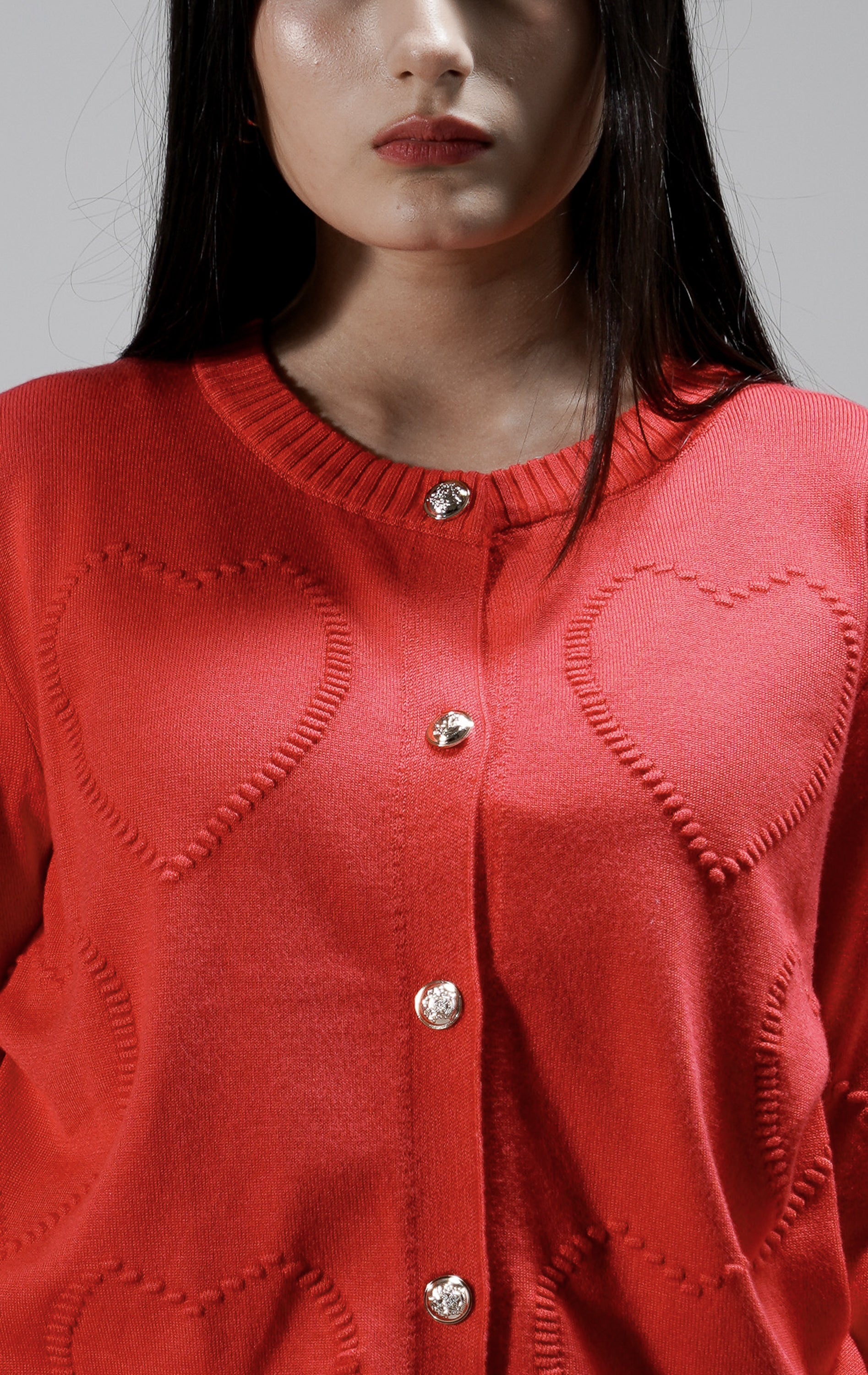 Lavela Cardigan Red