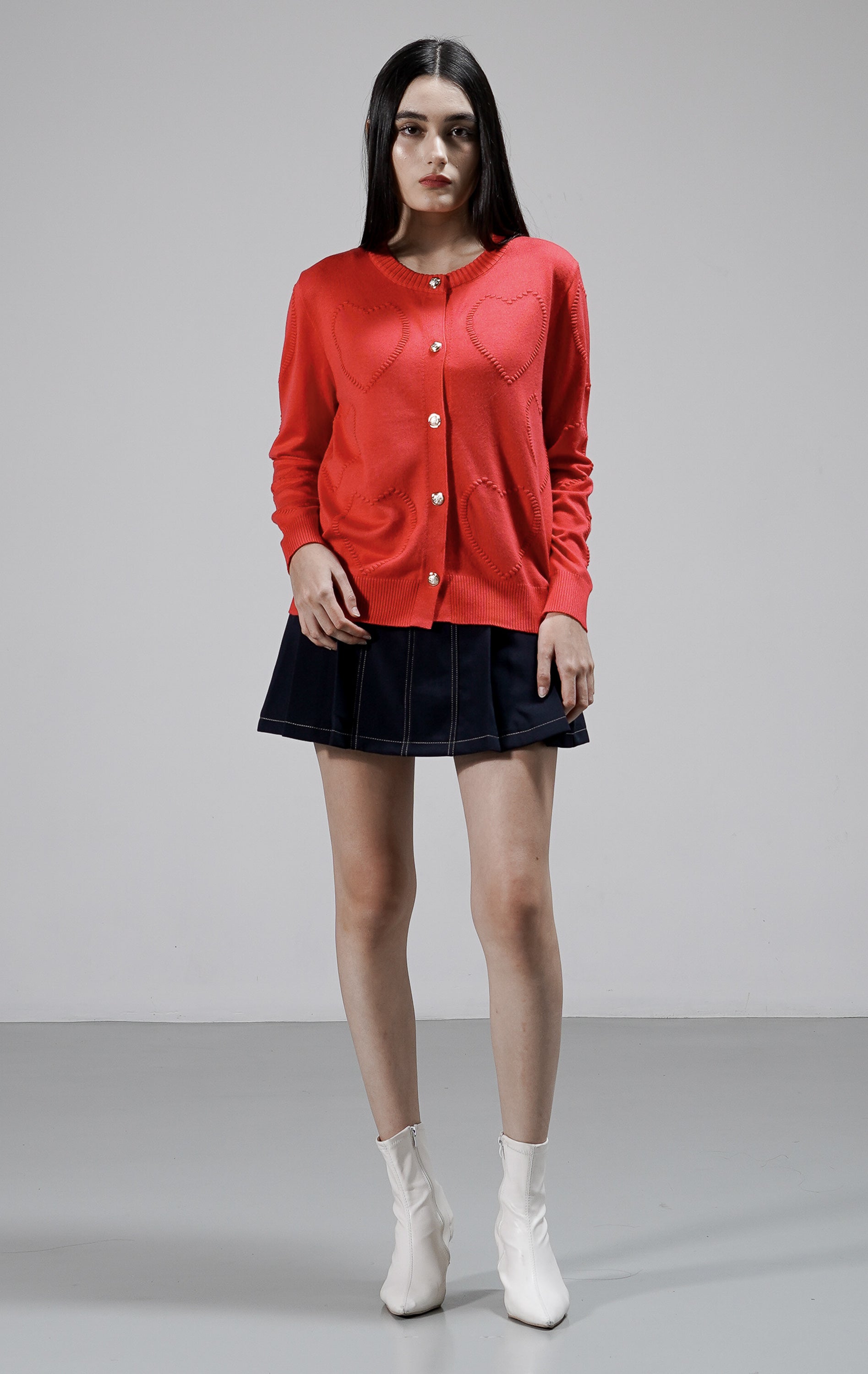 Lavela Cardigan Red