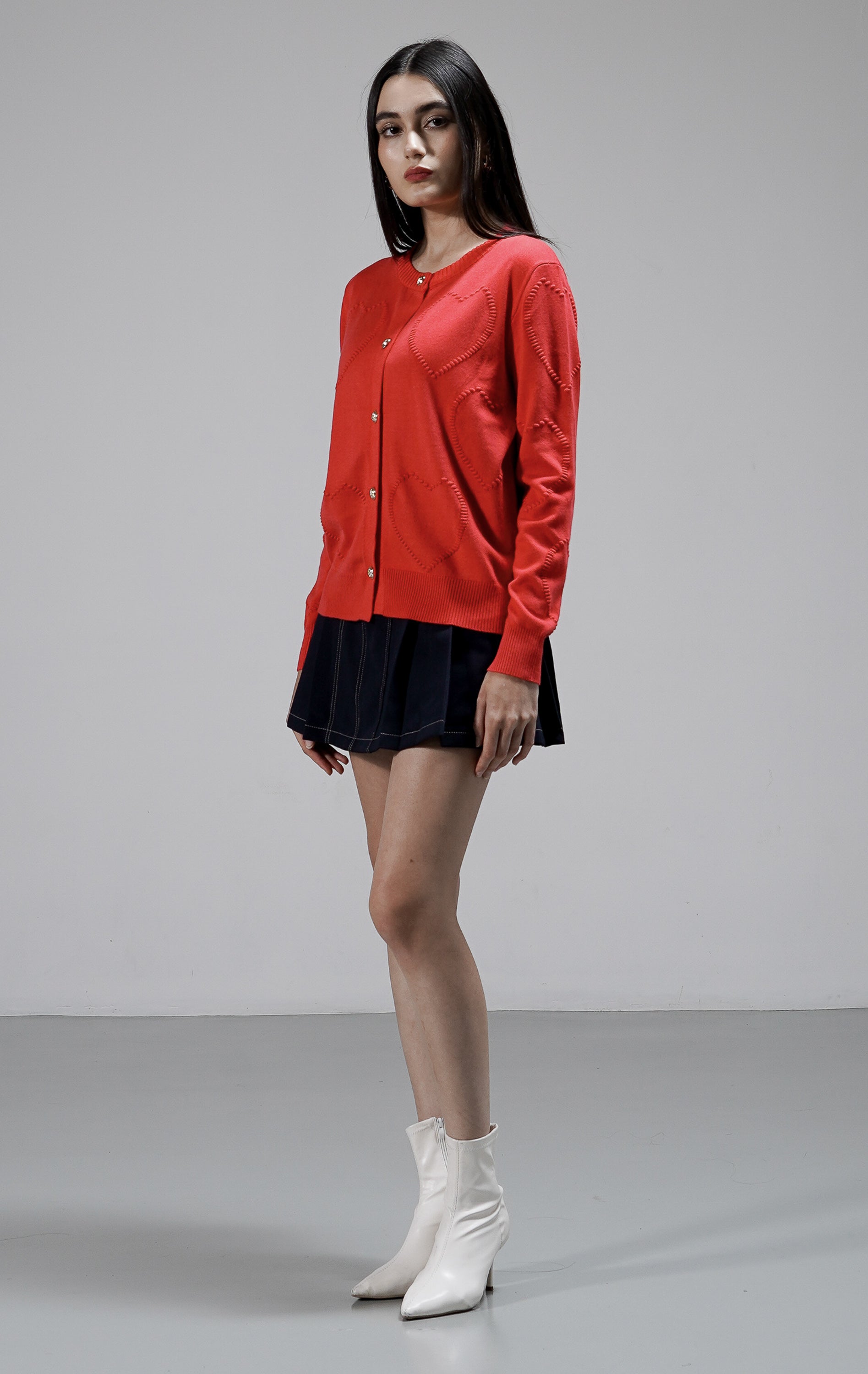Lavela Cardigan Red