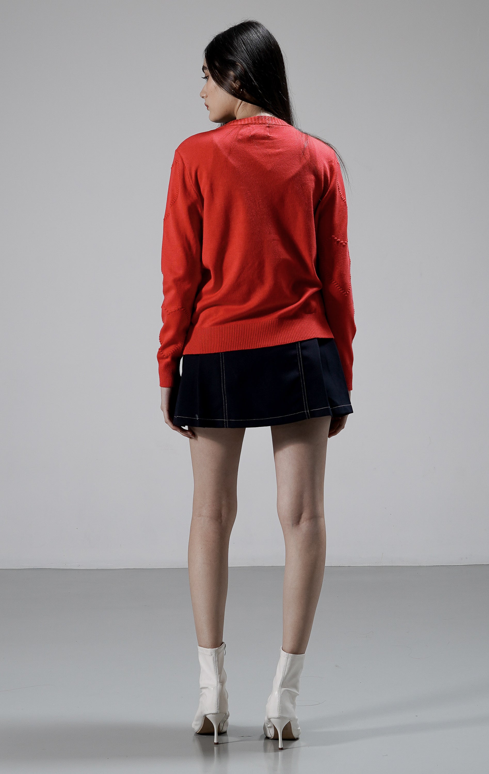 Lavela Cardigan Red