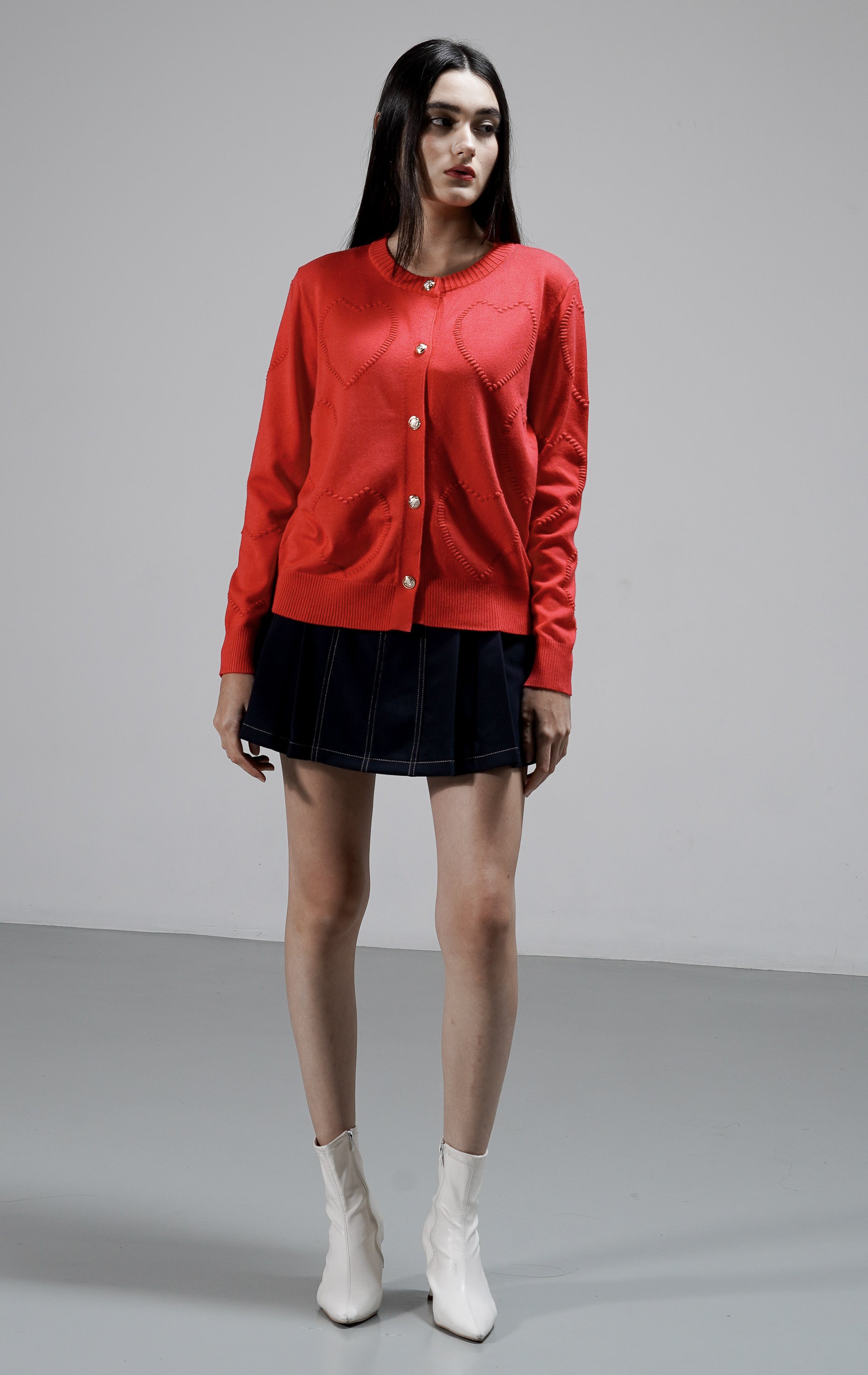 Lavela Cardigan Red
