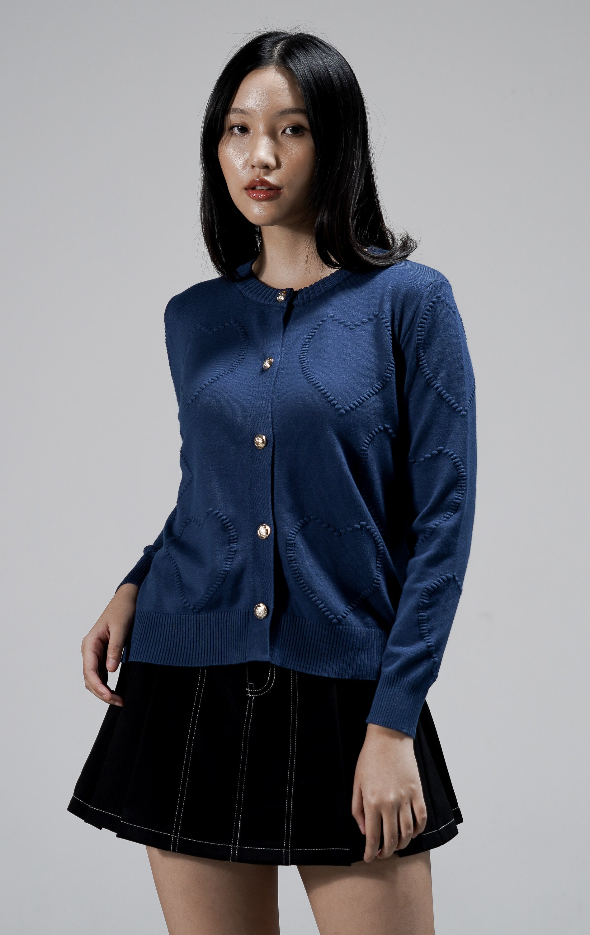 Lavela Cardigan Dark Blue