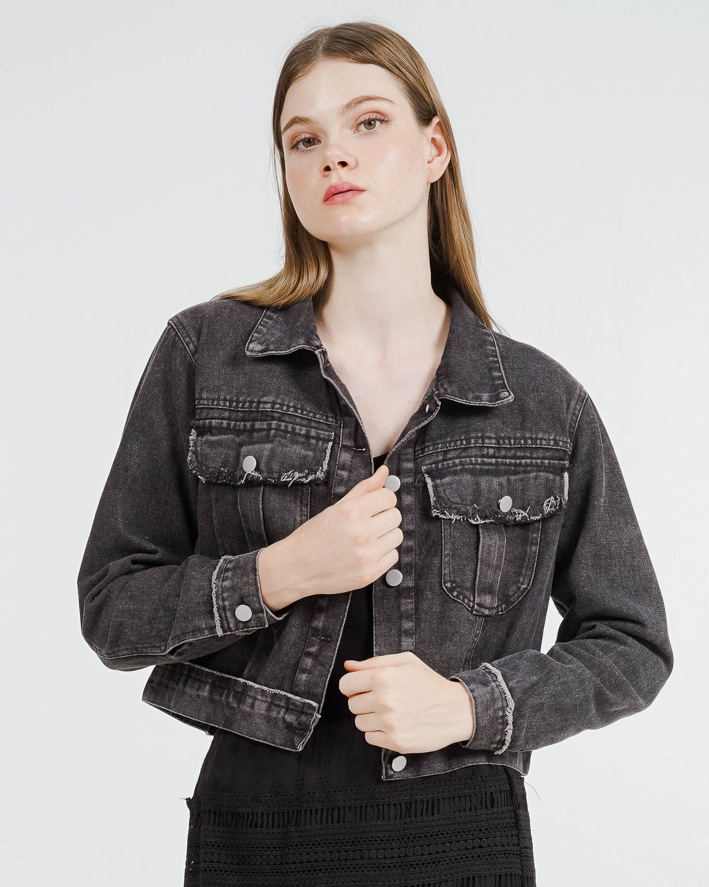 Skyla Jackets Black Denim