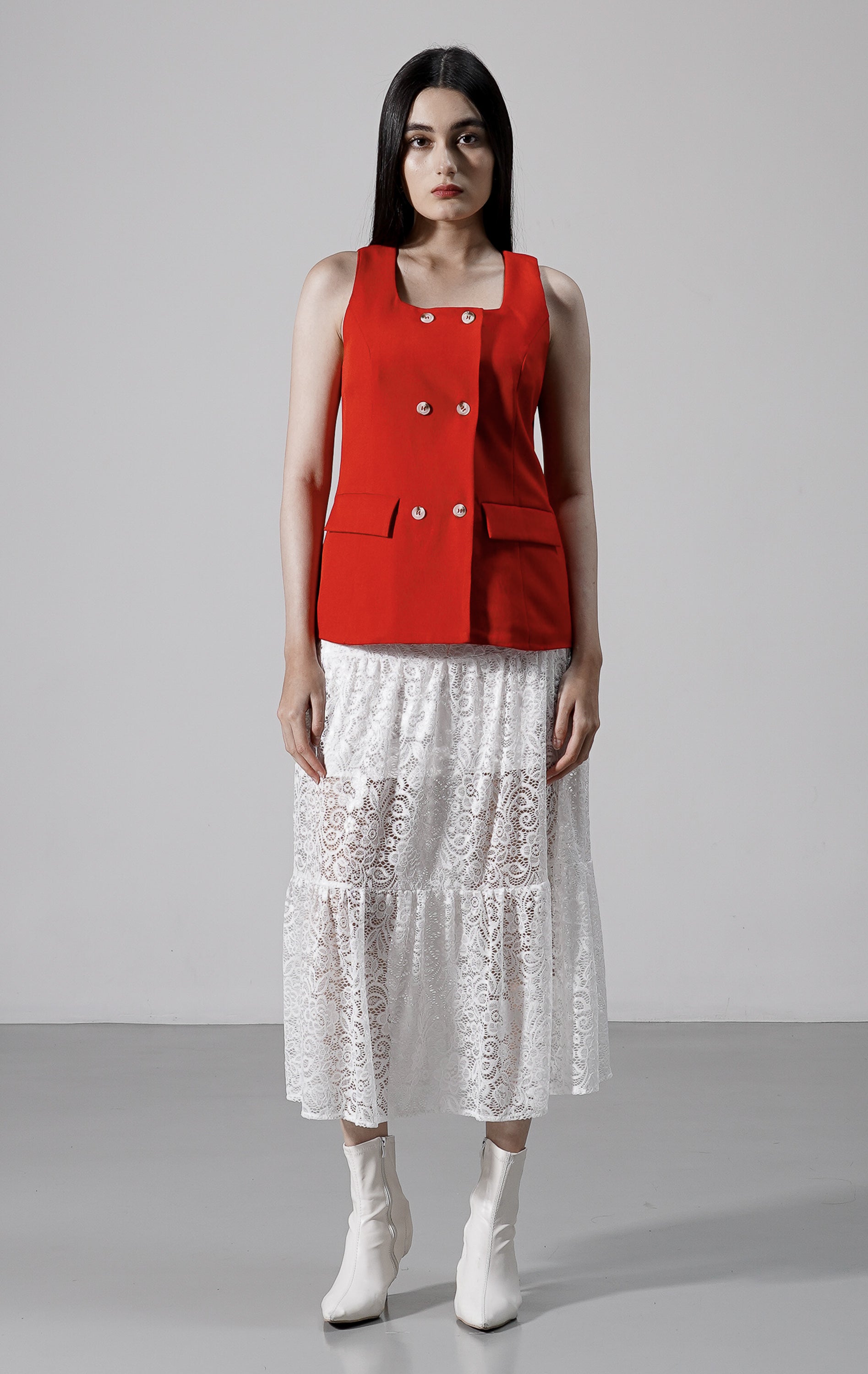 Isabella Vest Red