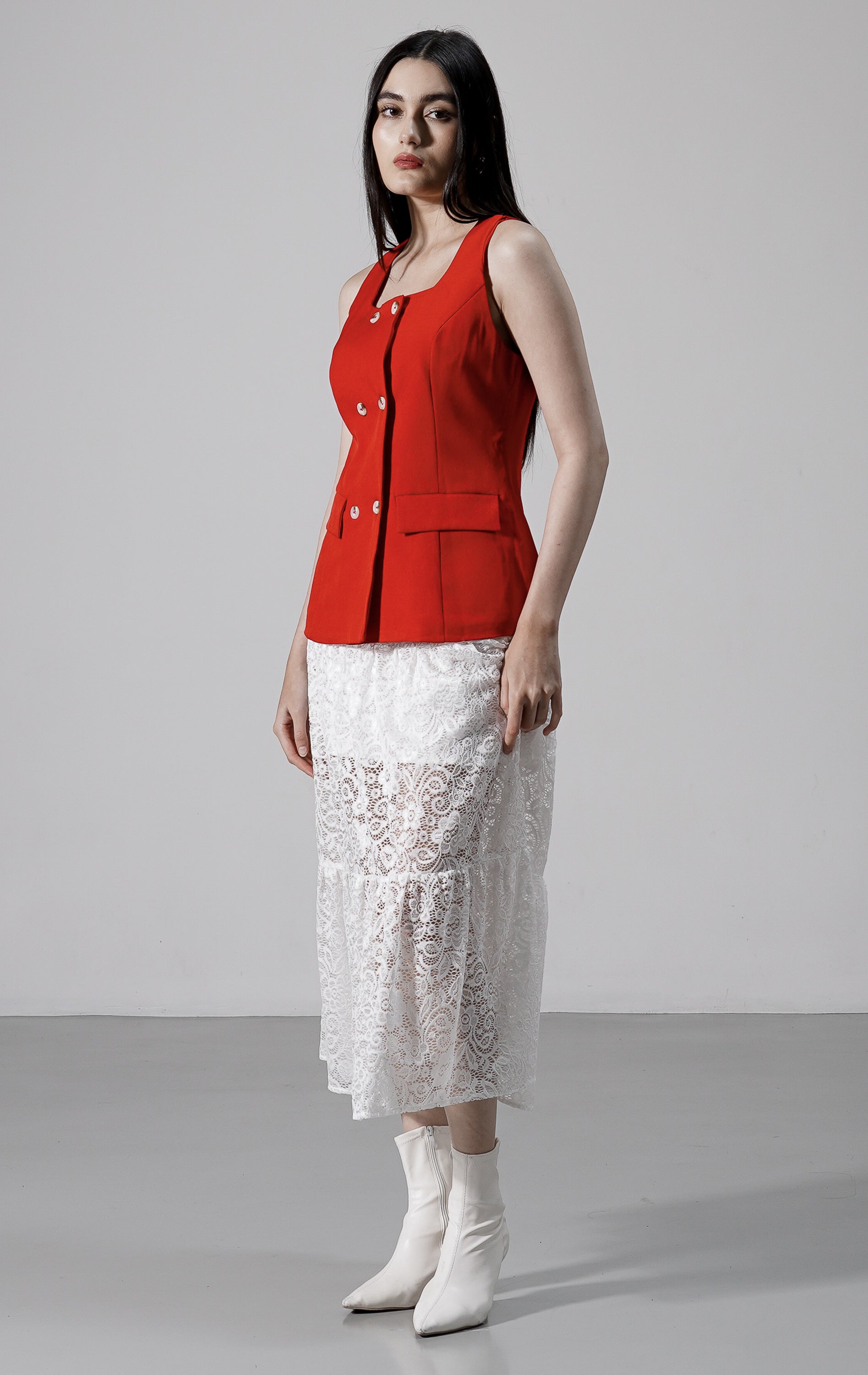 Isabella Vest Red