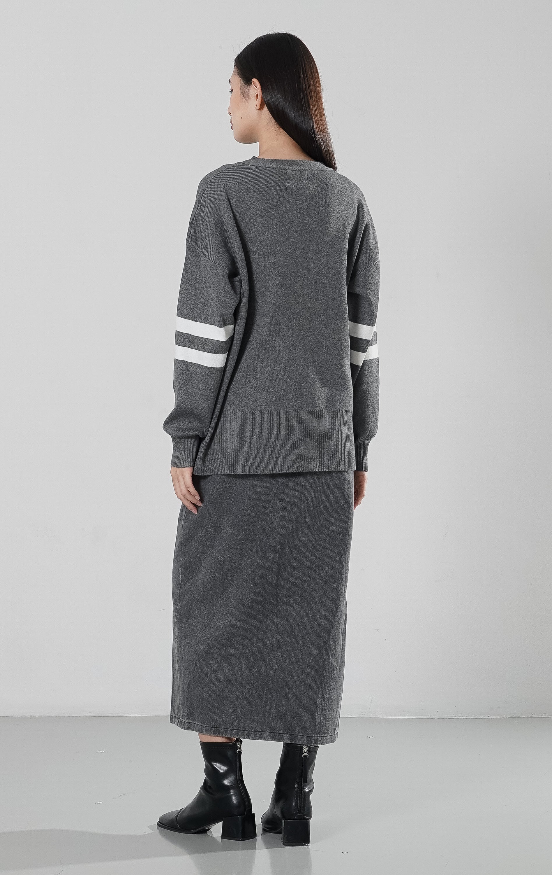 Amarsa Knit Cardigan Grey