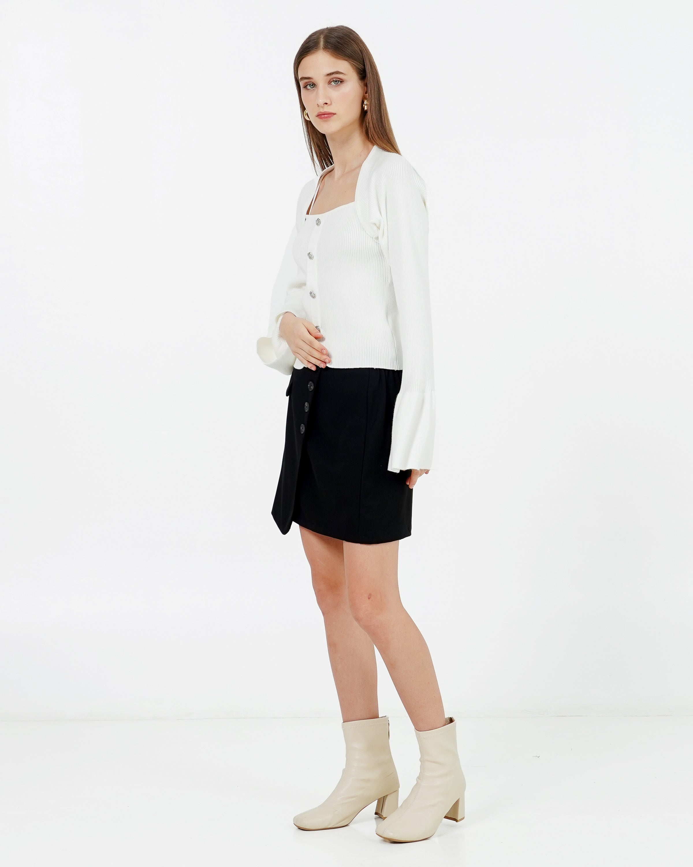 Amanda Knit Cardigan White