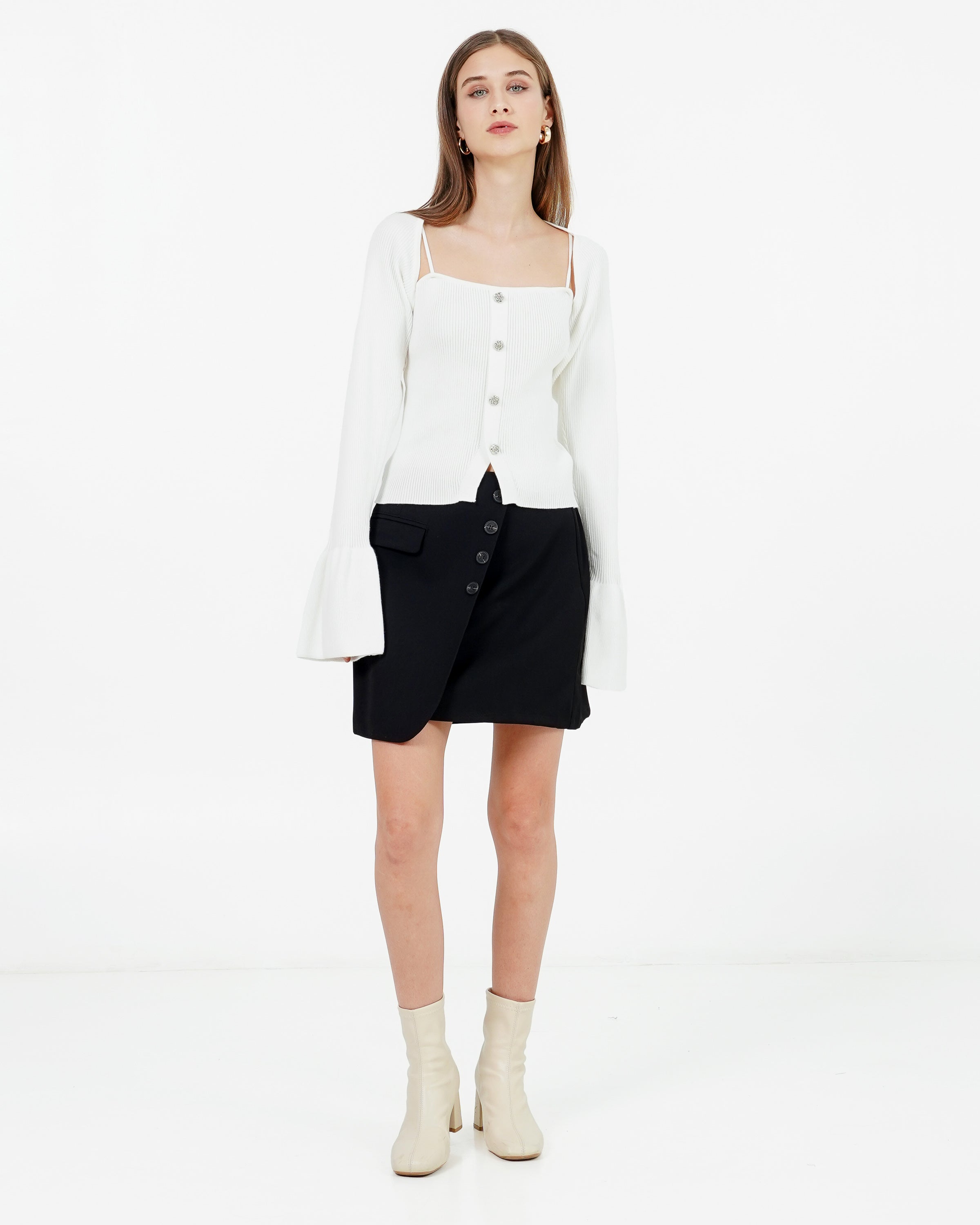 Amanda Knit Cardigan White