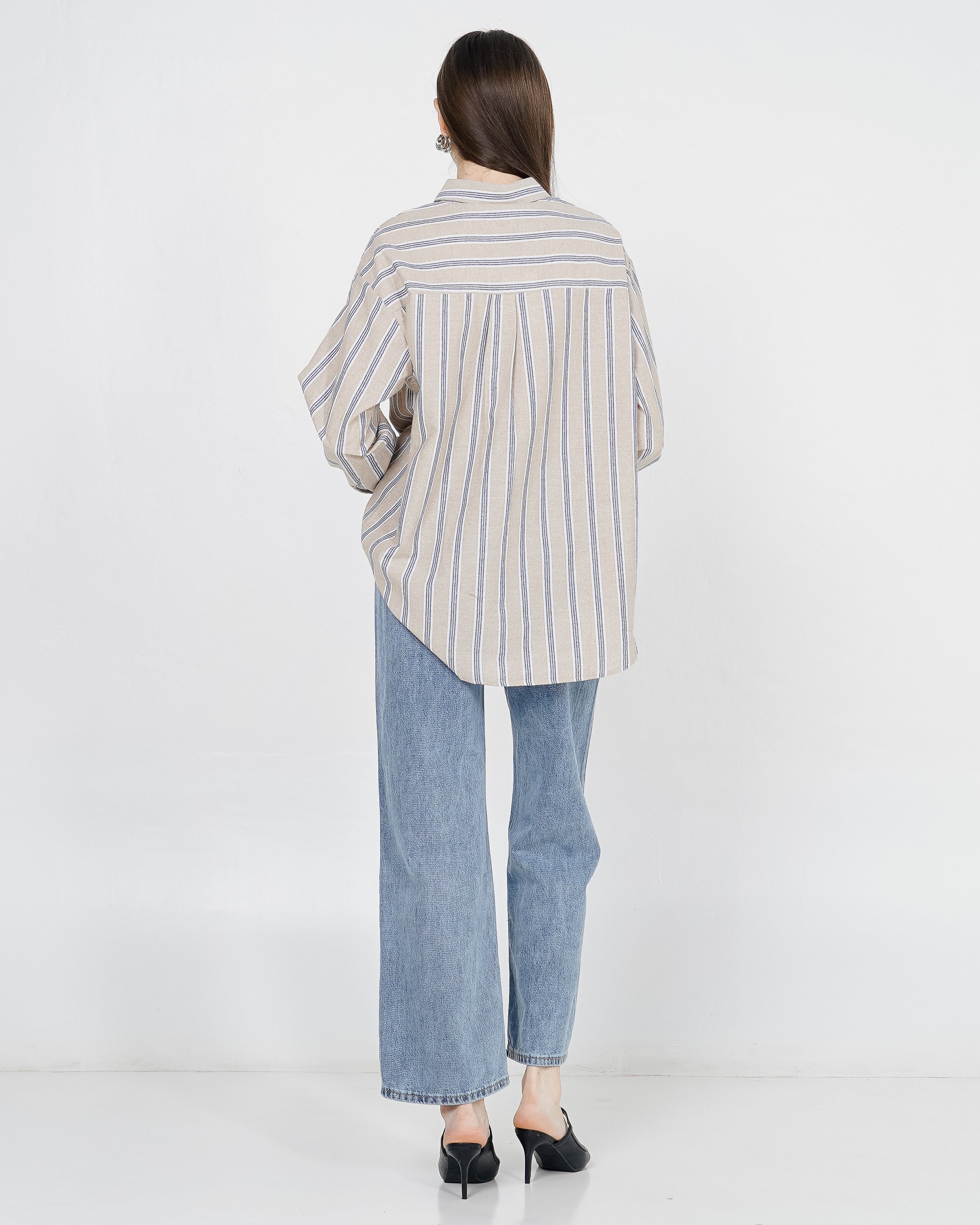 Elora Top Brown Striped