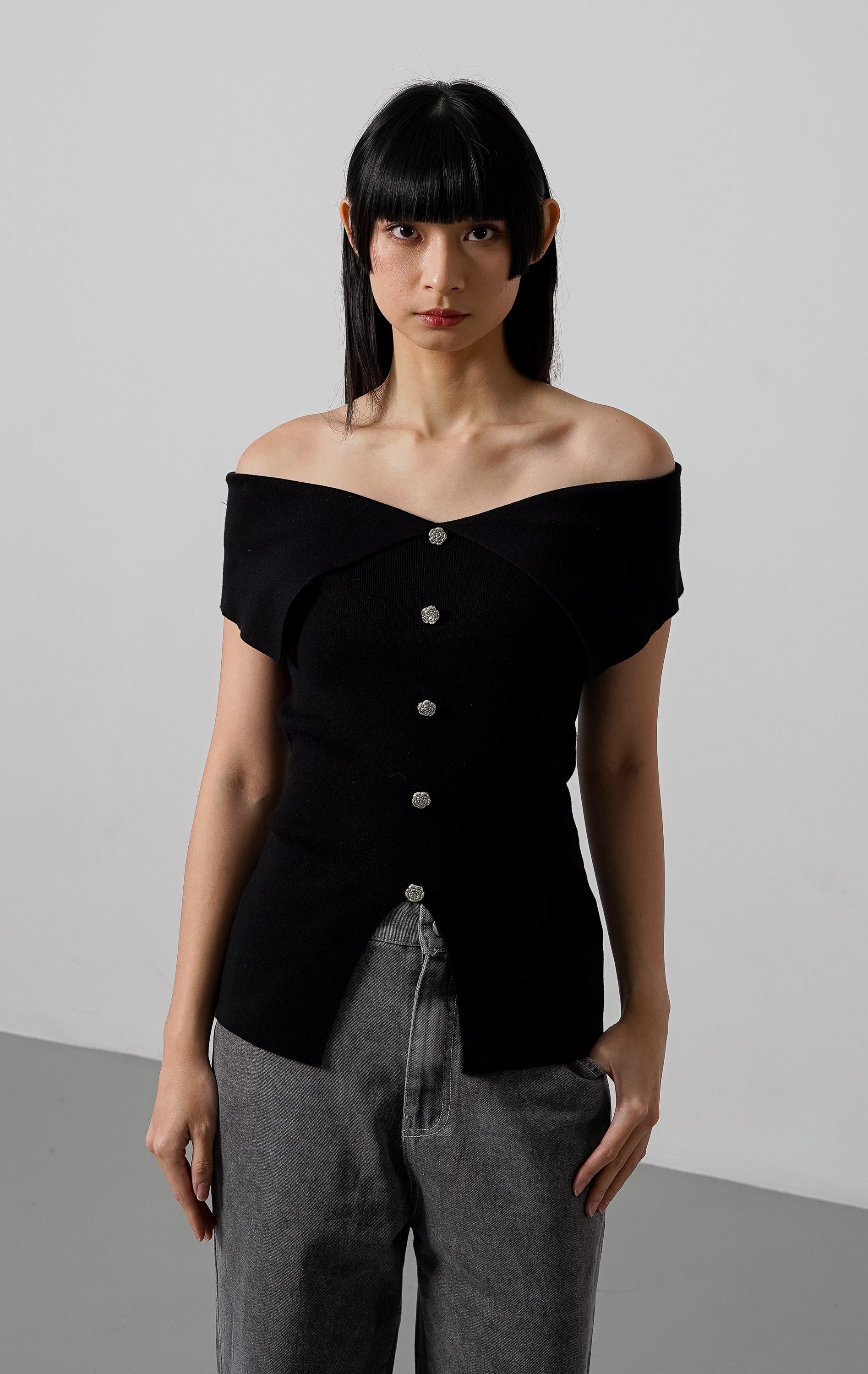 Mckenzie Knit Top Black