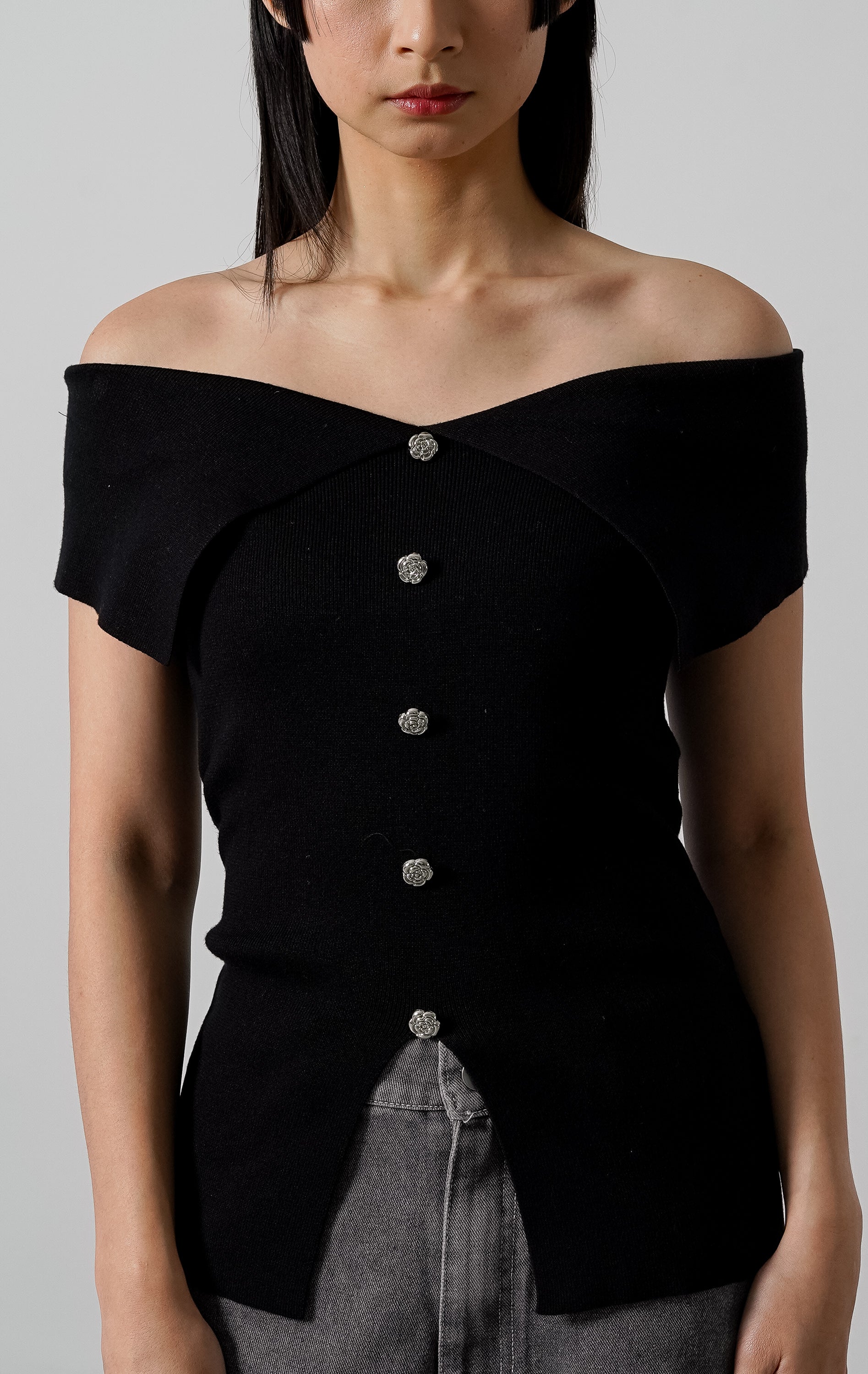 Mckenzie Knit Top Black