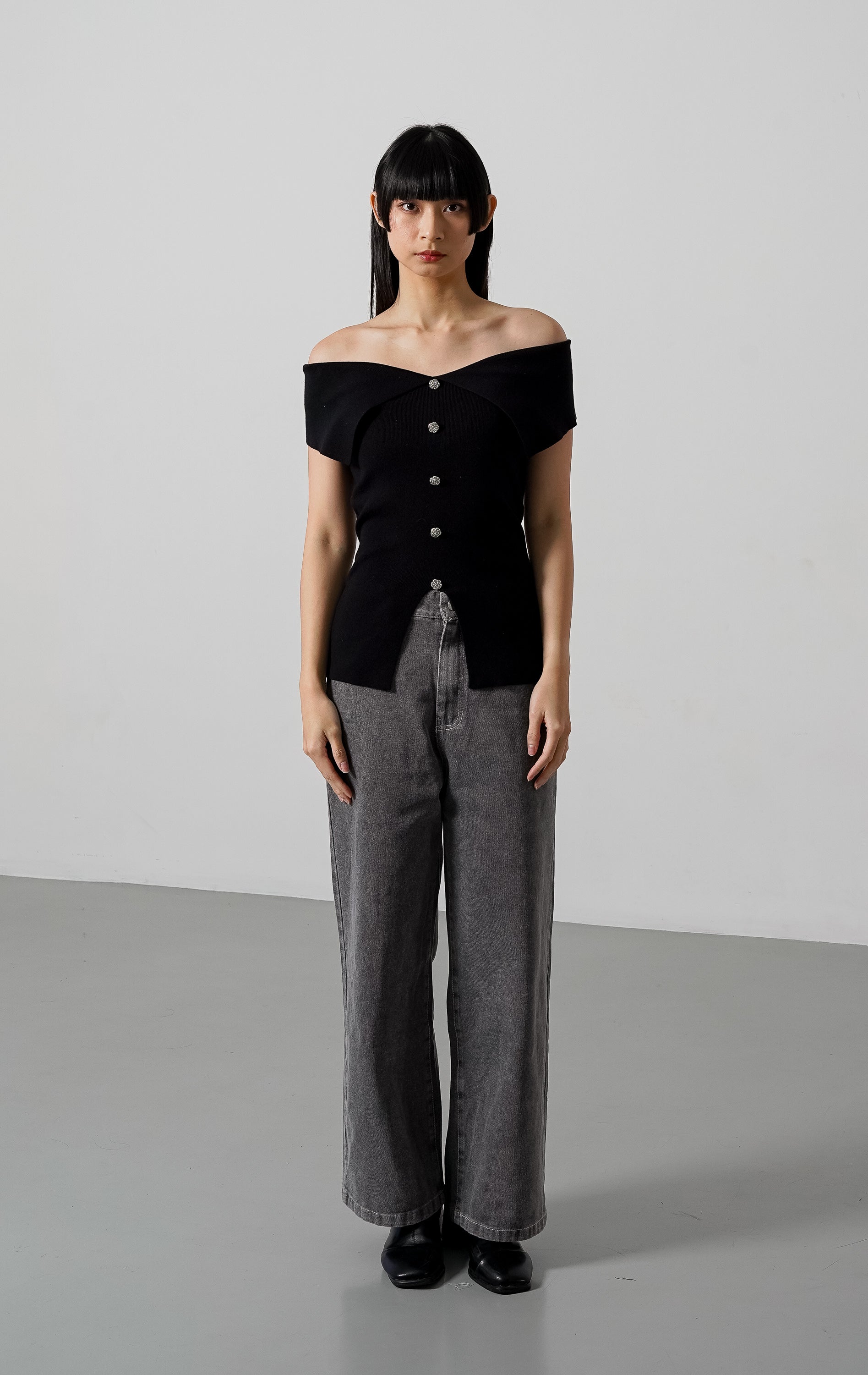 Mckenzie Knit Top Black