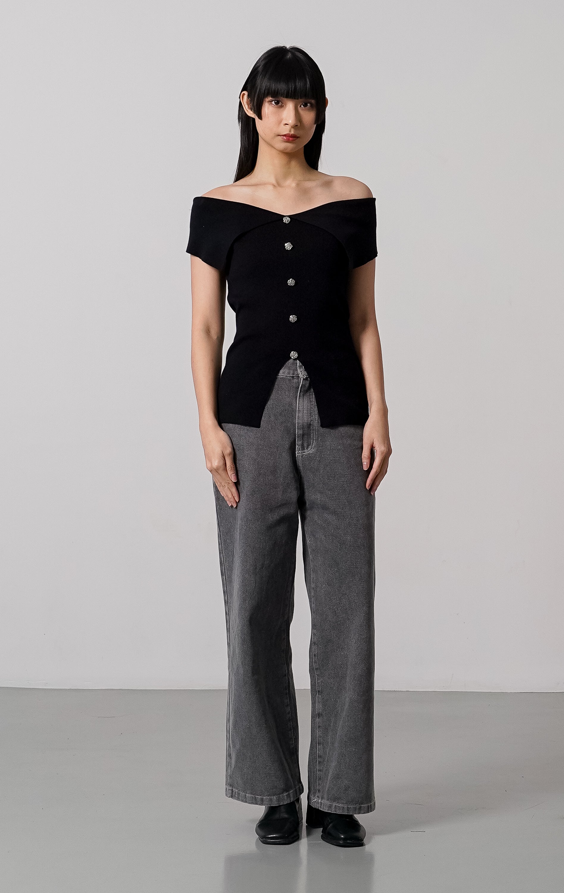 Mckenzie Knit Top Black