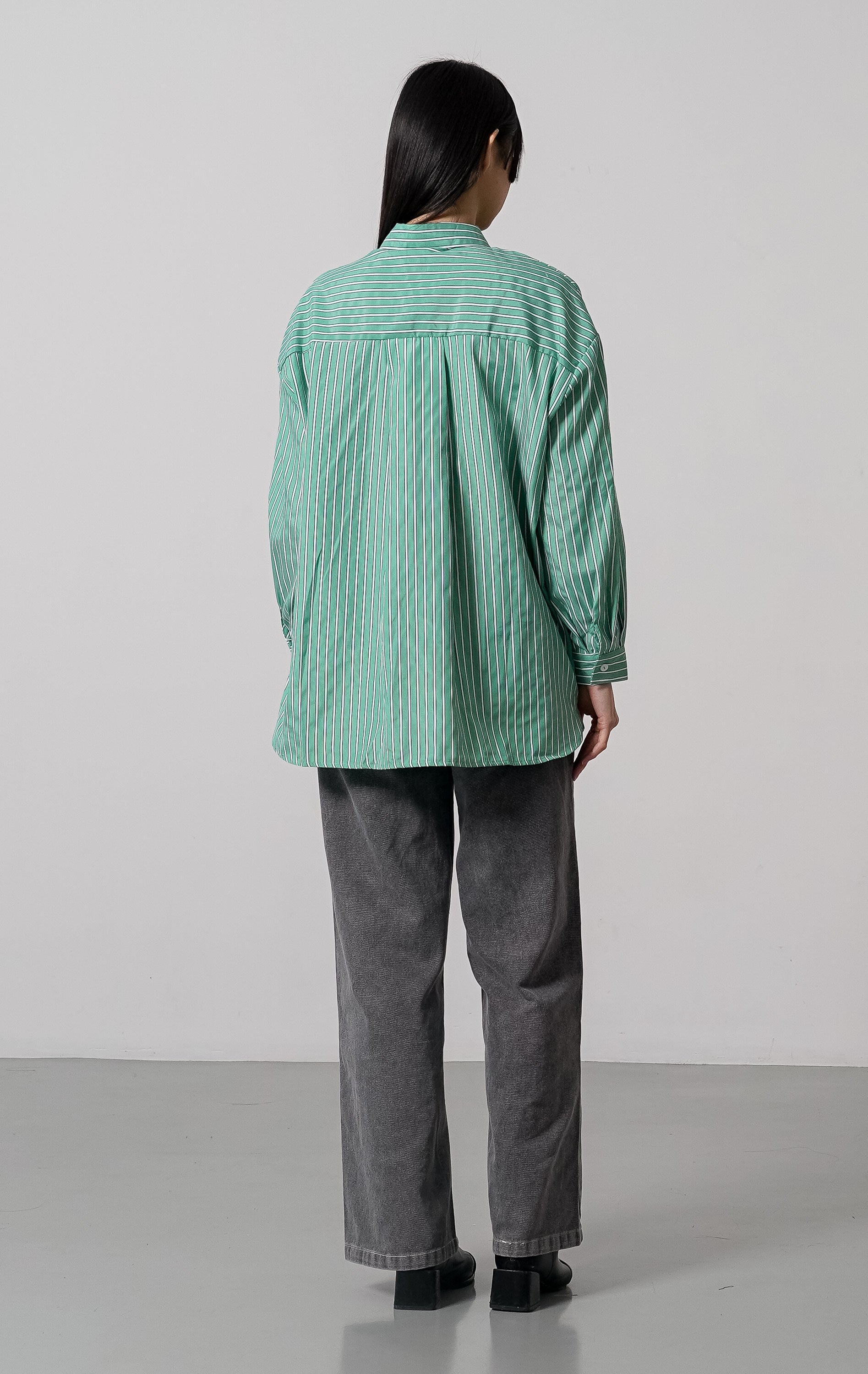 Clydie Top Green Striped
