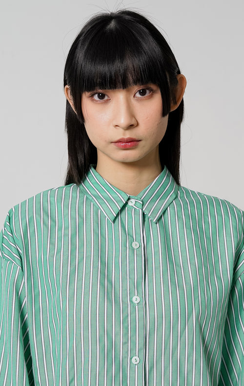 Clydie Top Green Striped