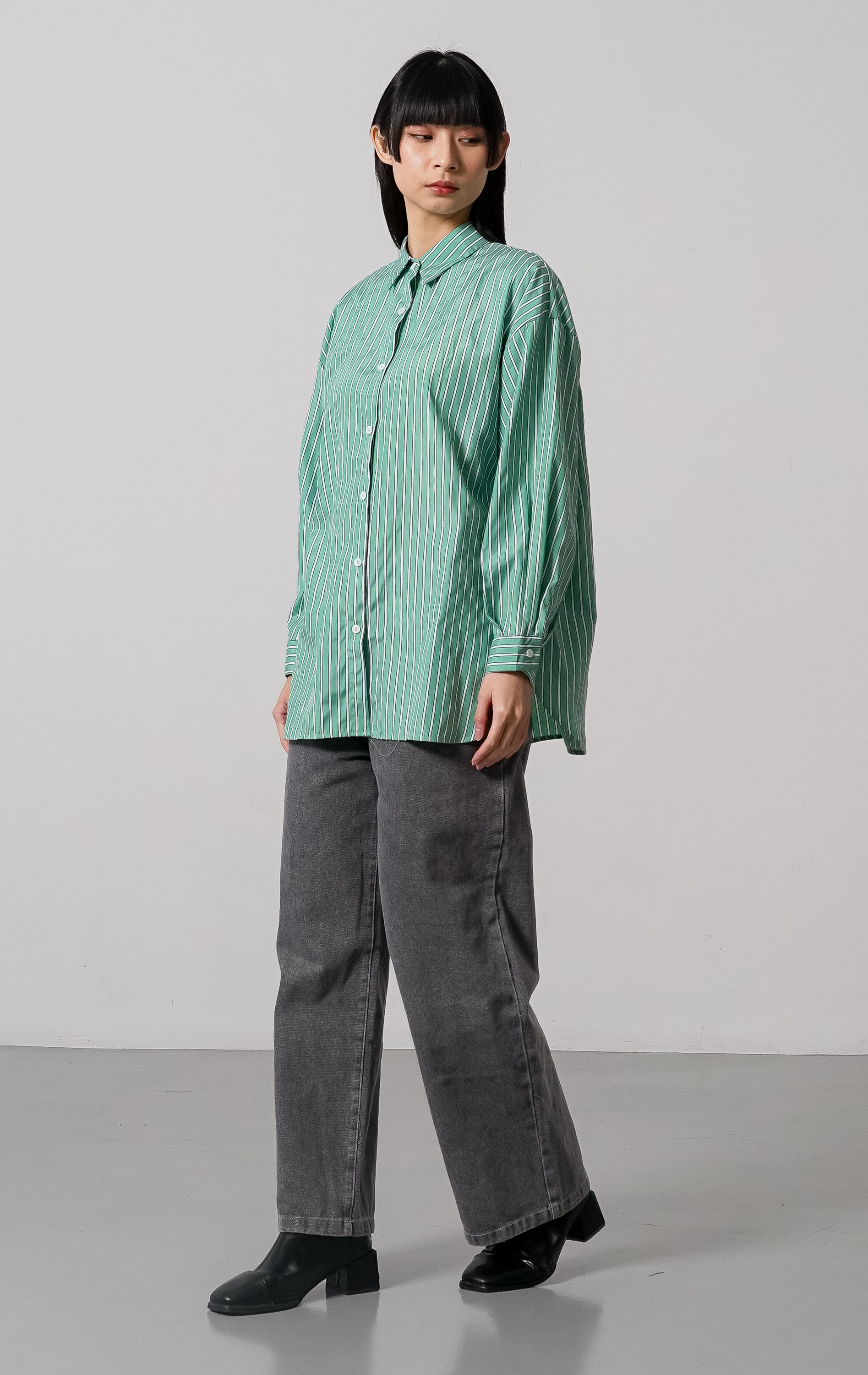Clydie Top Green Striped