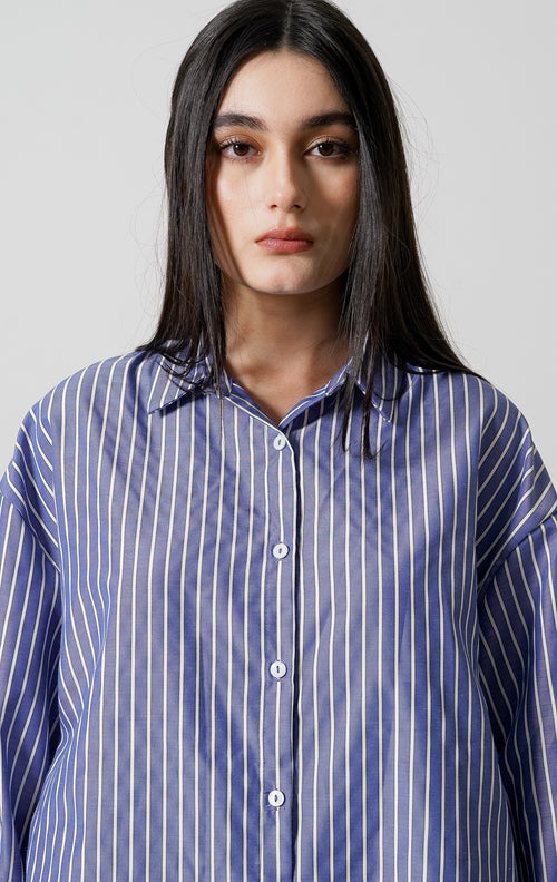 Clydie Top Blue Striped