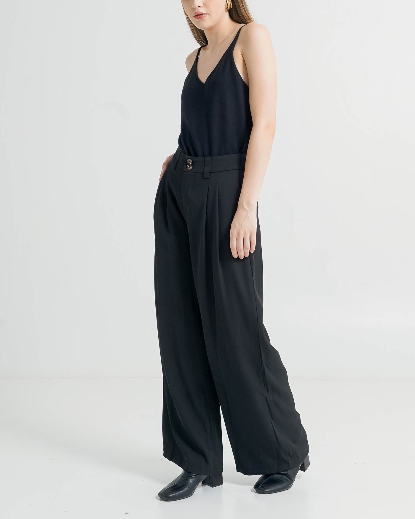 Chester Wide Leg Black Pants – Celana Panjang Wanita Kekinian ( RESTOCK )
