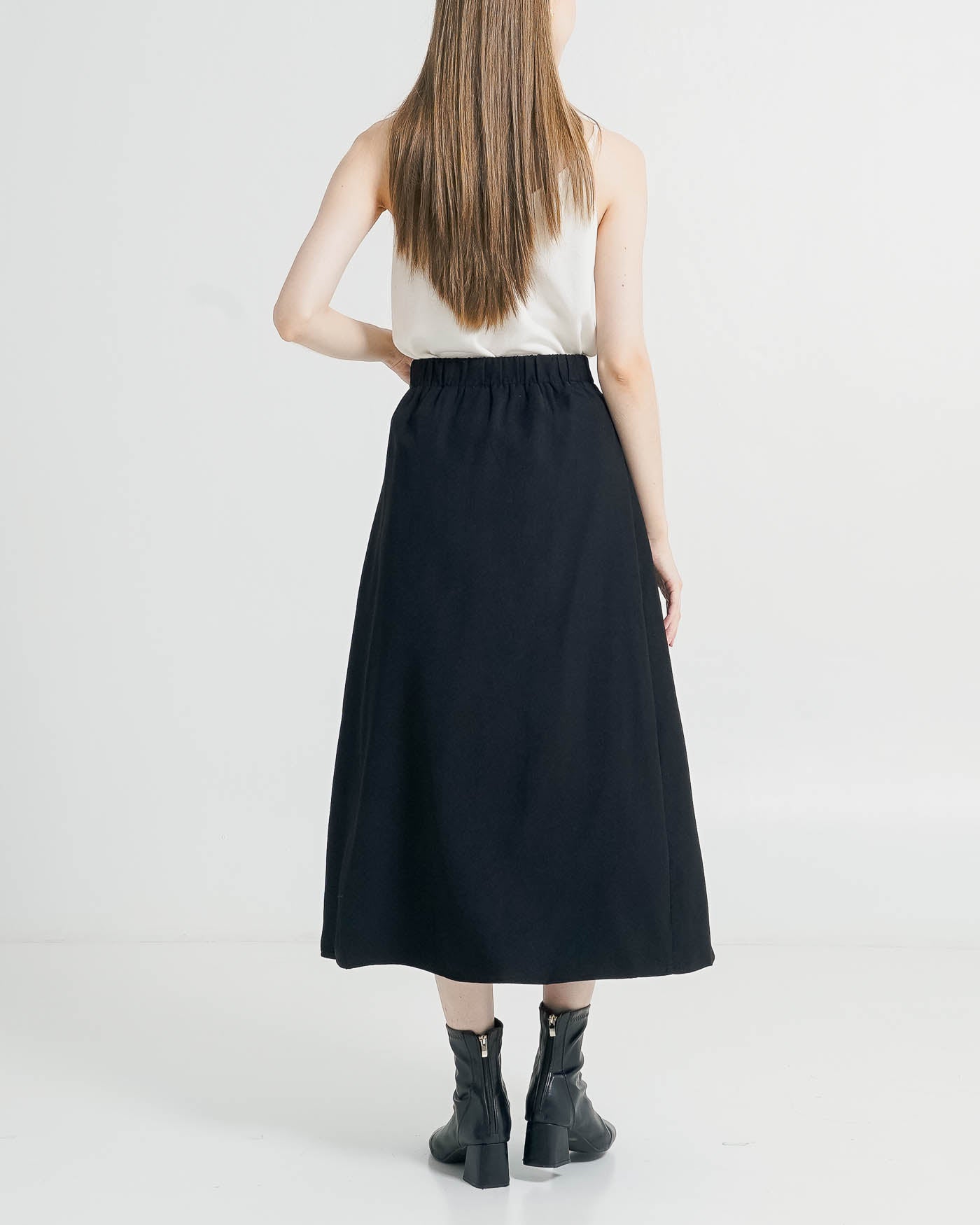 Terra Boxy Black Skirt – Rok Maxi Wanita Kekinian