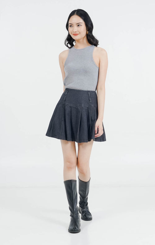 ES Roxana Skort Black Denim