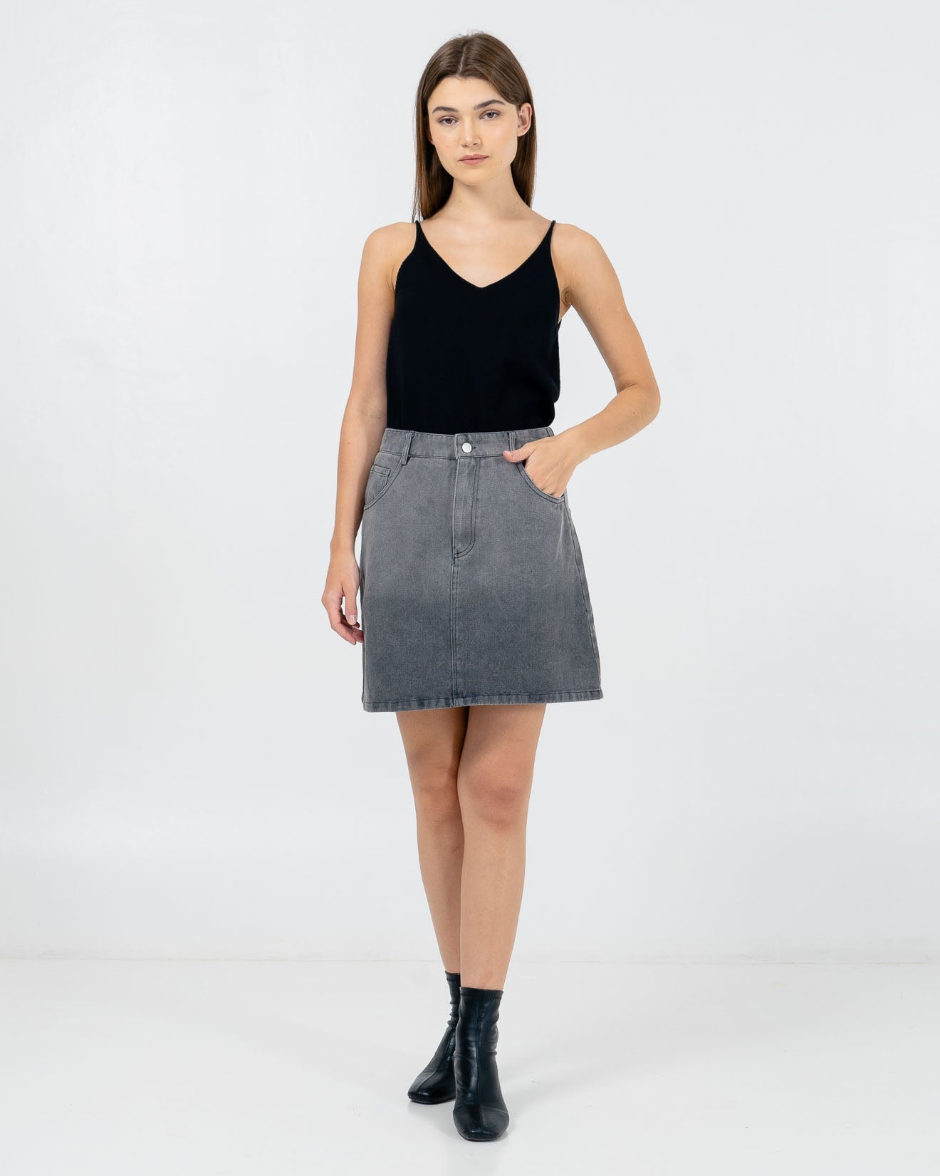 Zelda Skort Black Denim