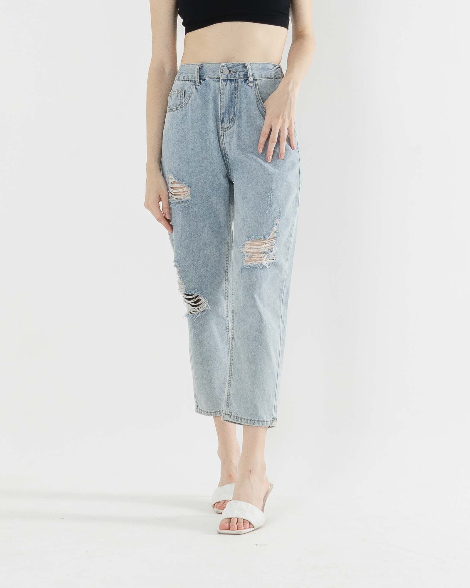 Kinsley Ripped Light Denim Jeans – 286810