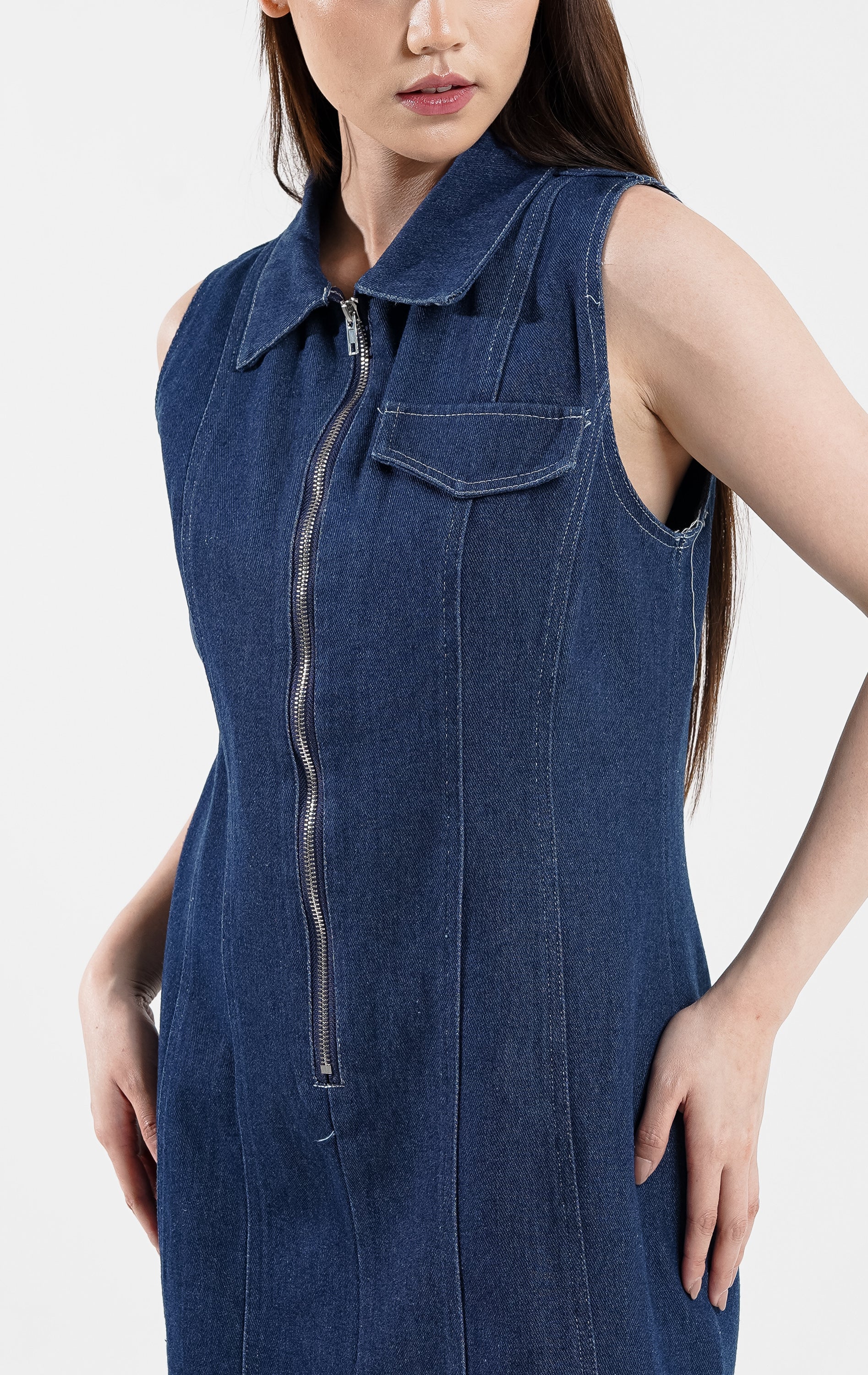 Sherafina Dress Denim