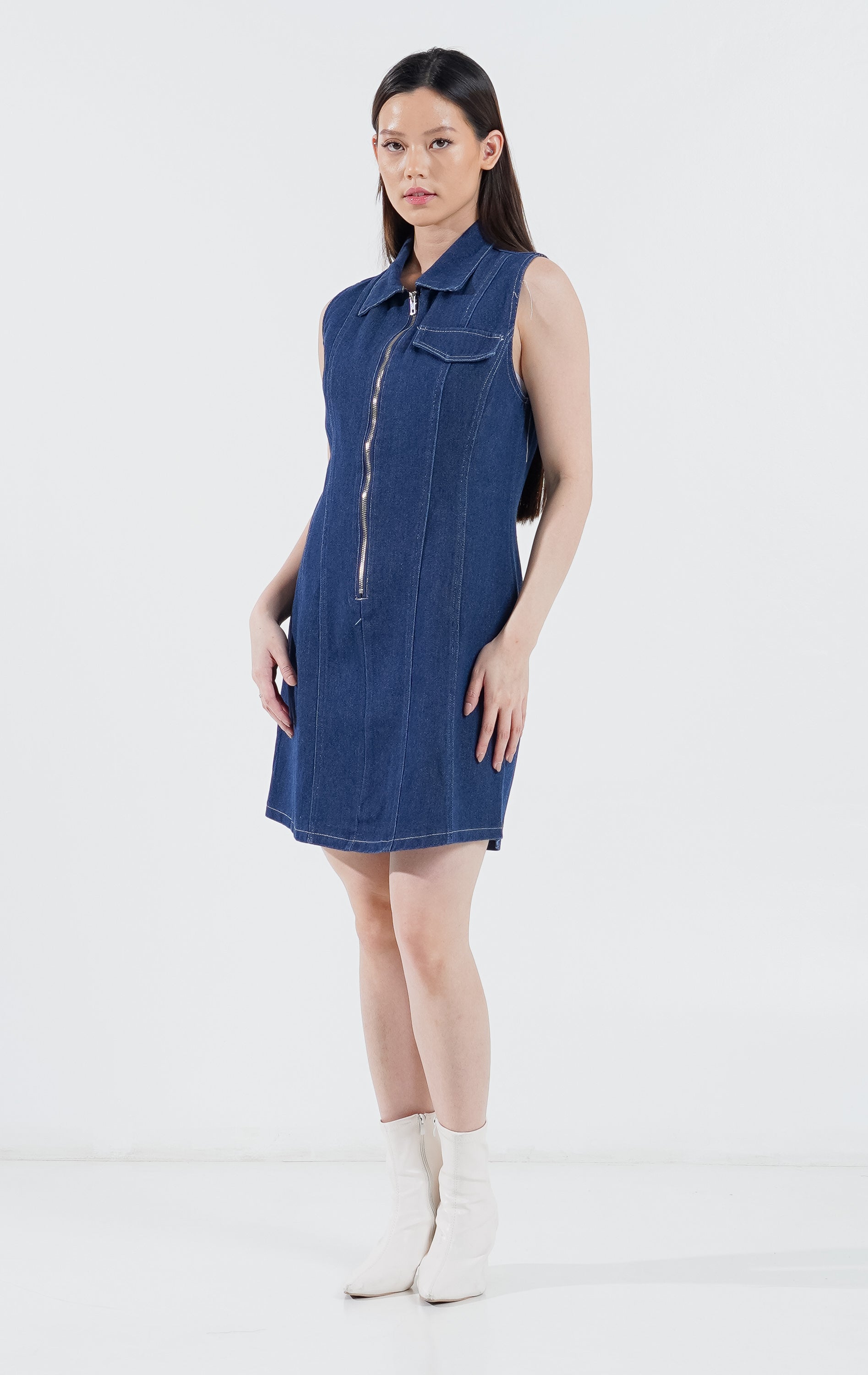 Sherafina Dress Denim