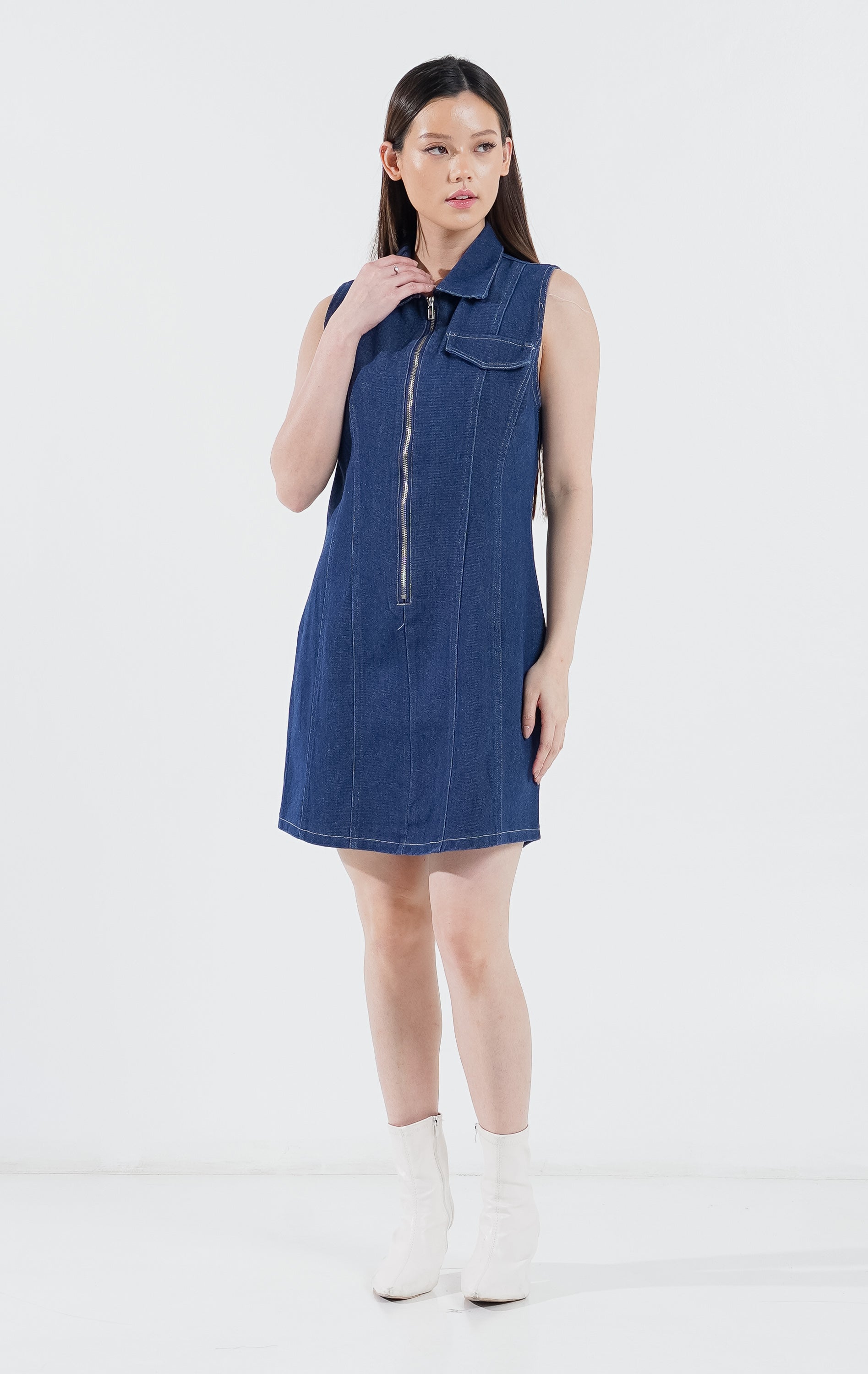 Sherafina Dress Denim