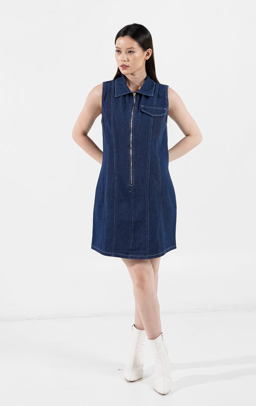 Sherafina Dress Denim