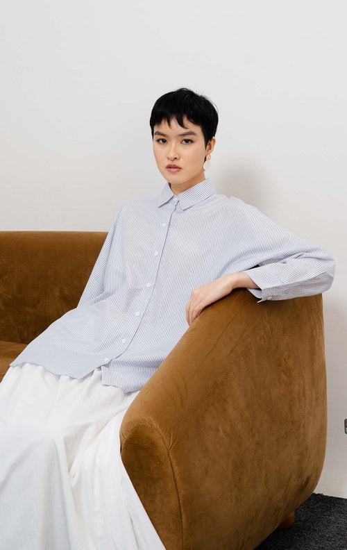 Dayle Stripe Top Blue