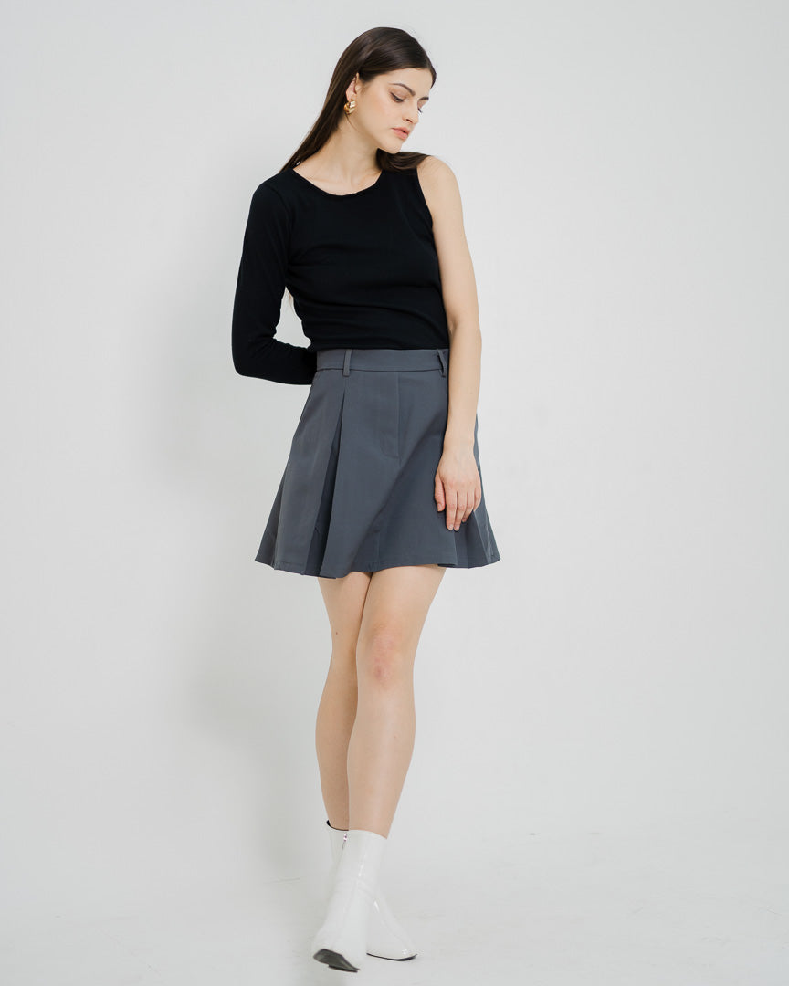 Luna Half Sleeve Black Top – 186373