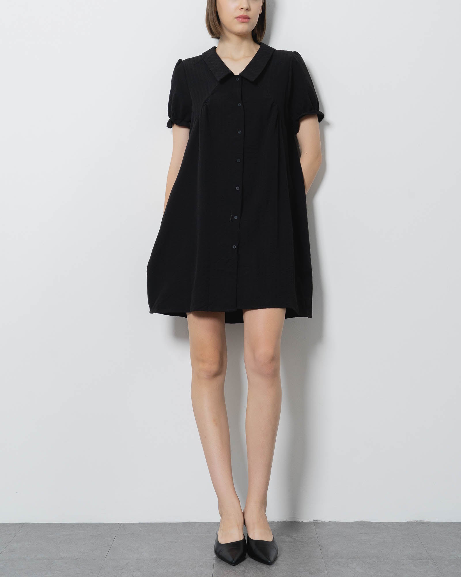 Eleni Black Collar Dress – 786306