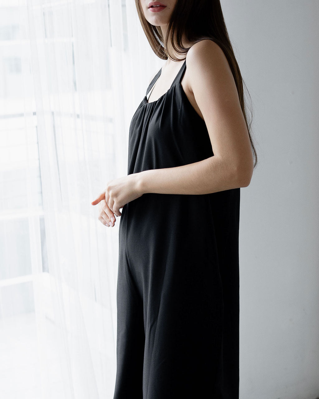 Sabine Wide Leg Black Jumpsuit - 787922