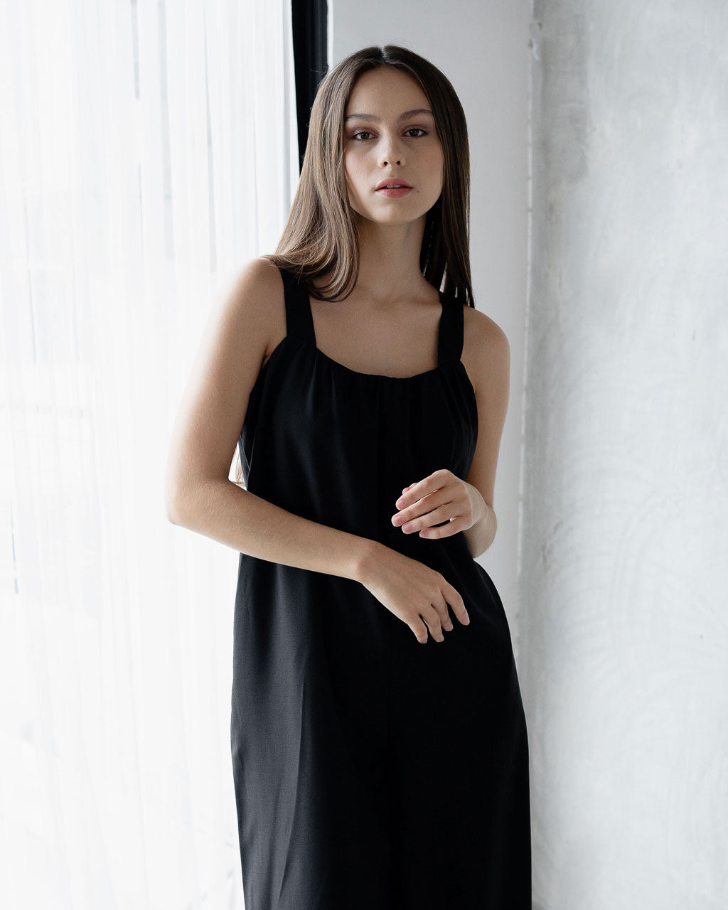 Sabine Wide Leg Black Jumpsuit - 787922