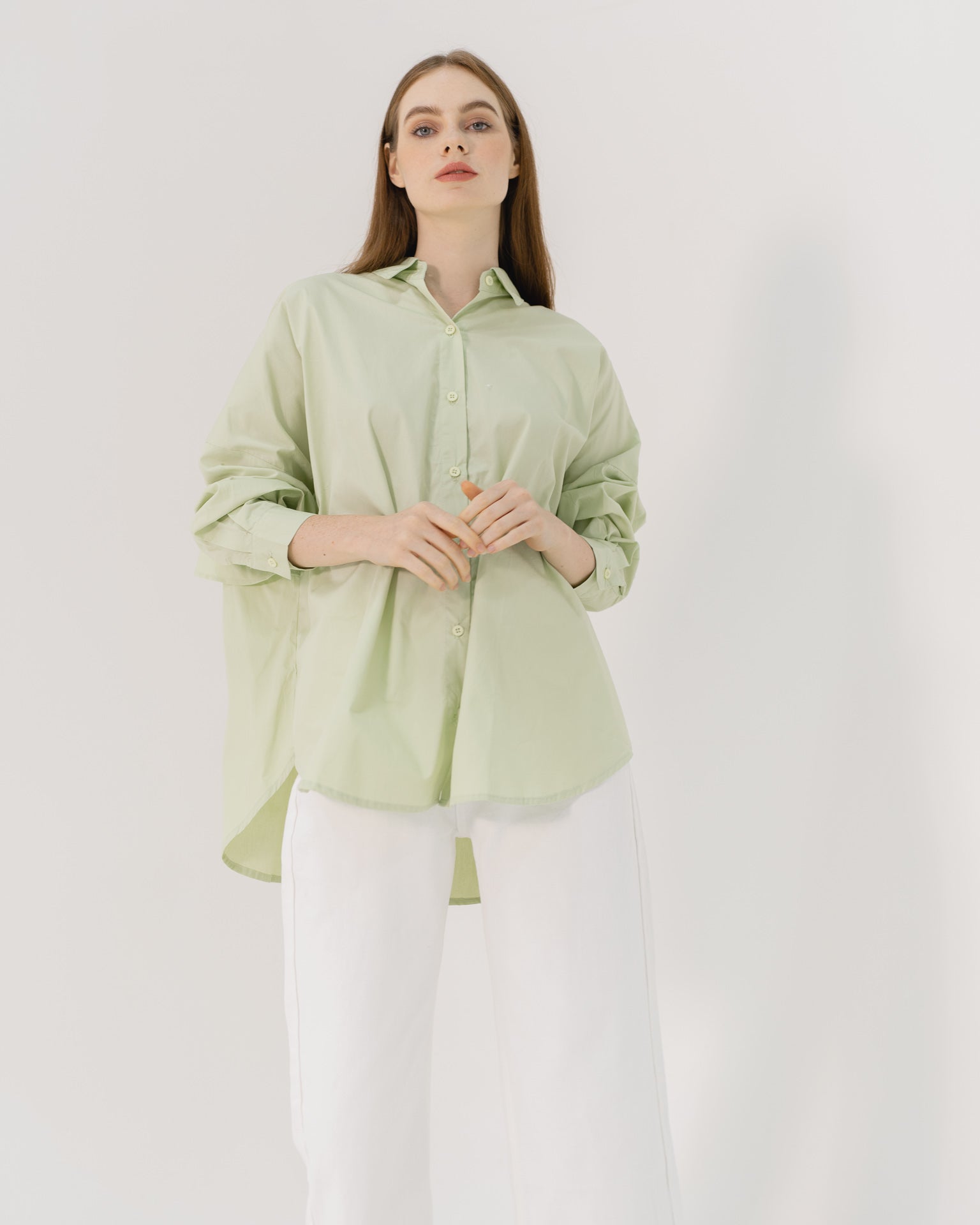 Dayle Top Sage - Atasan Wanita Lengan Panjang ( RESTOCK )