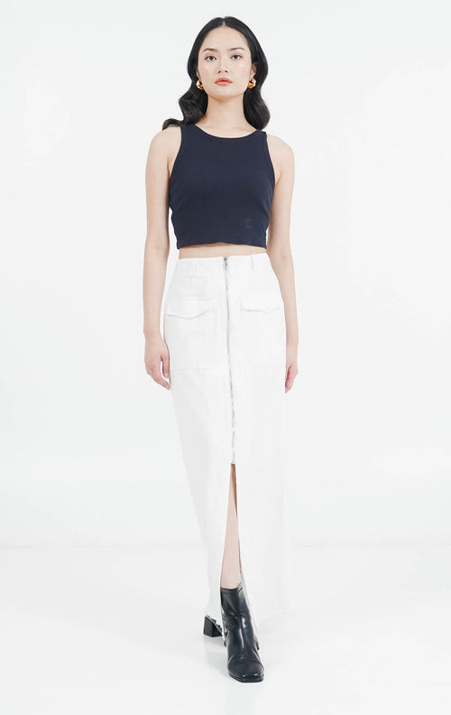 ES Chara Zipper Skirt White