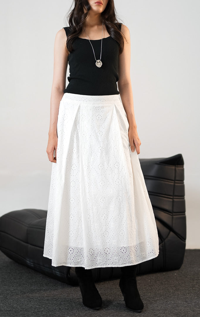 Nyra Skirt White