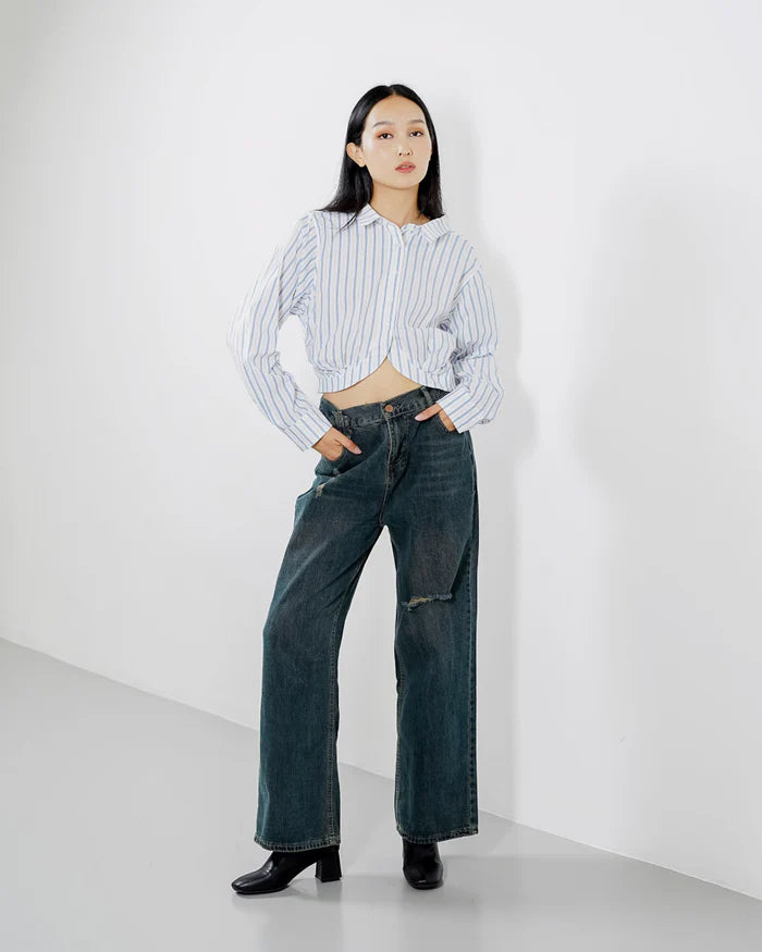 Michelle Striped Shirt Blue