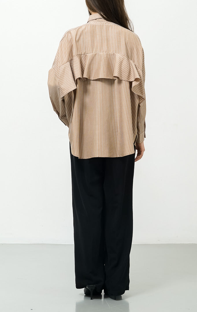 Dayle Top Brown Stripe