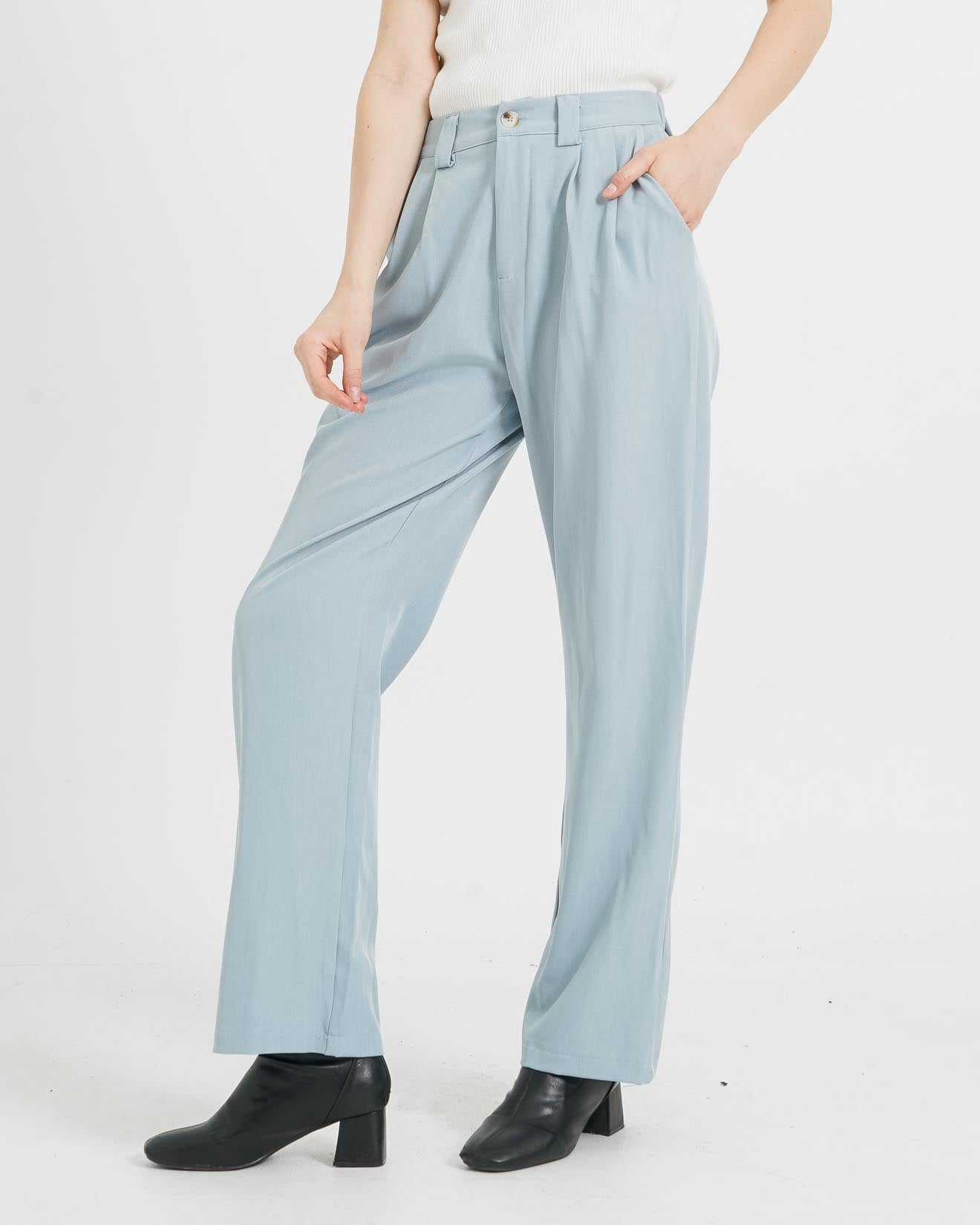 Claude Straight Blue Pants - Celana Panjang Wanita - 288929