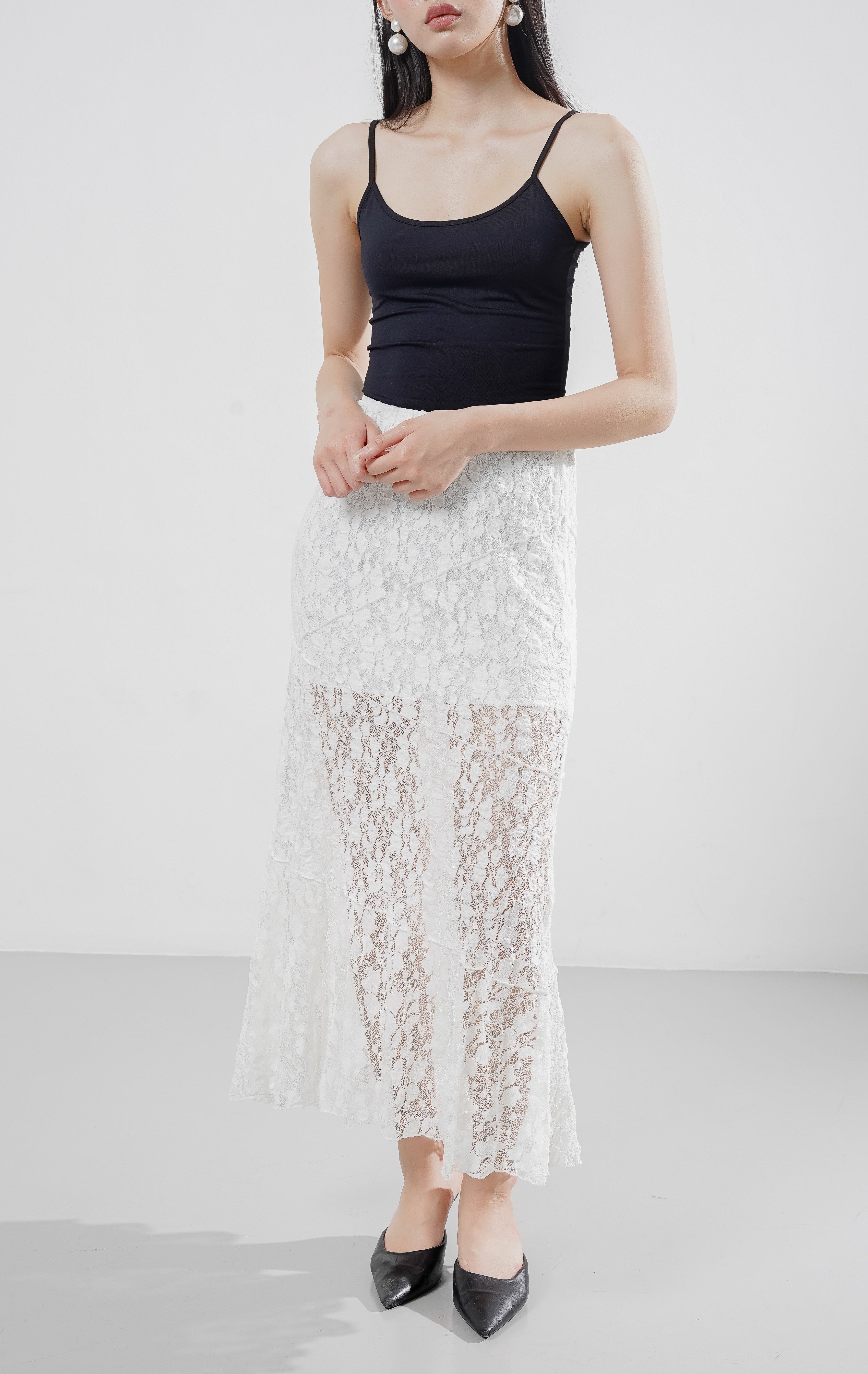 ES Illusion Skirt White