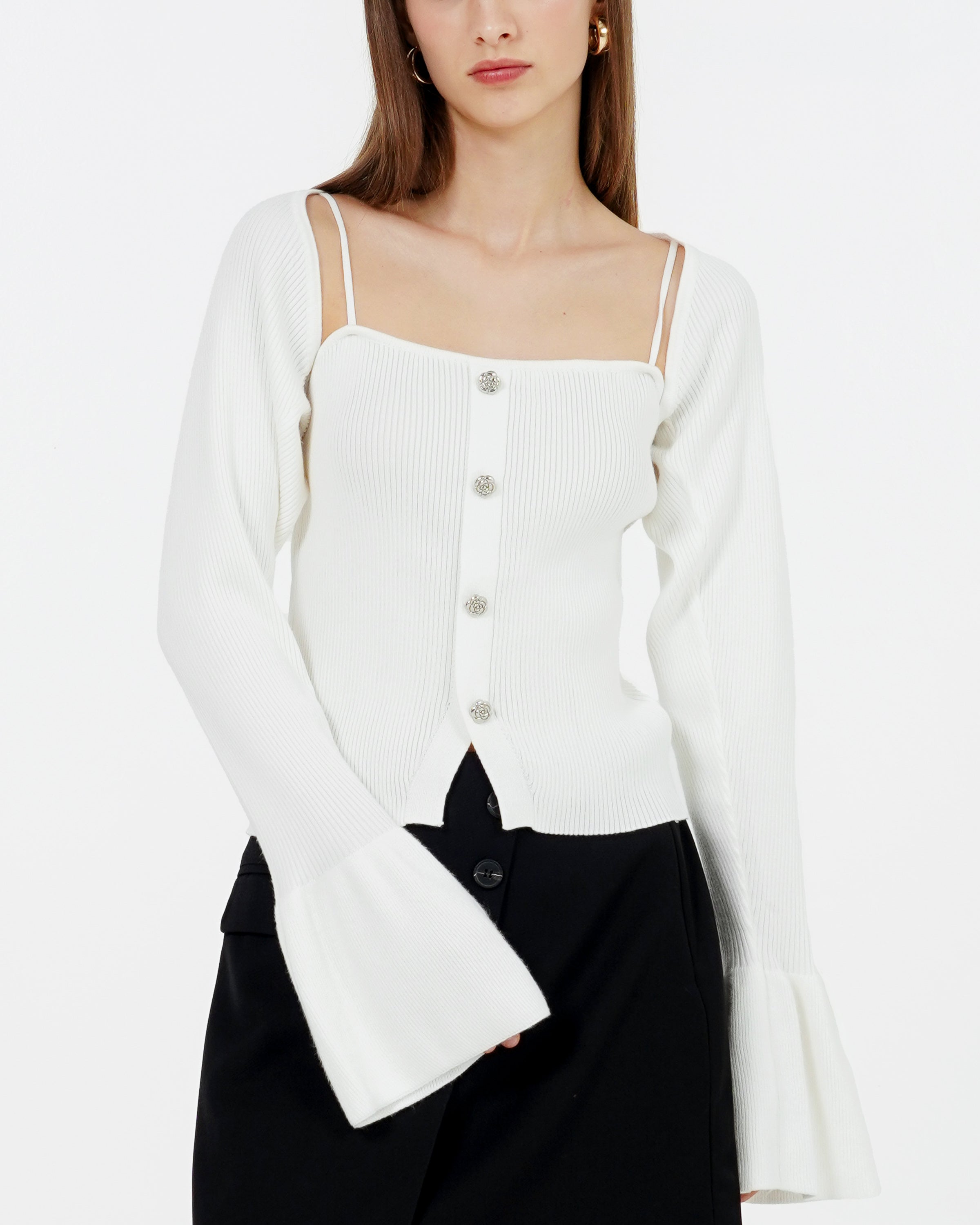 Amanda Knit Cardigan White
