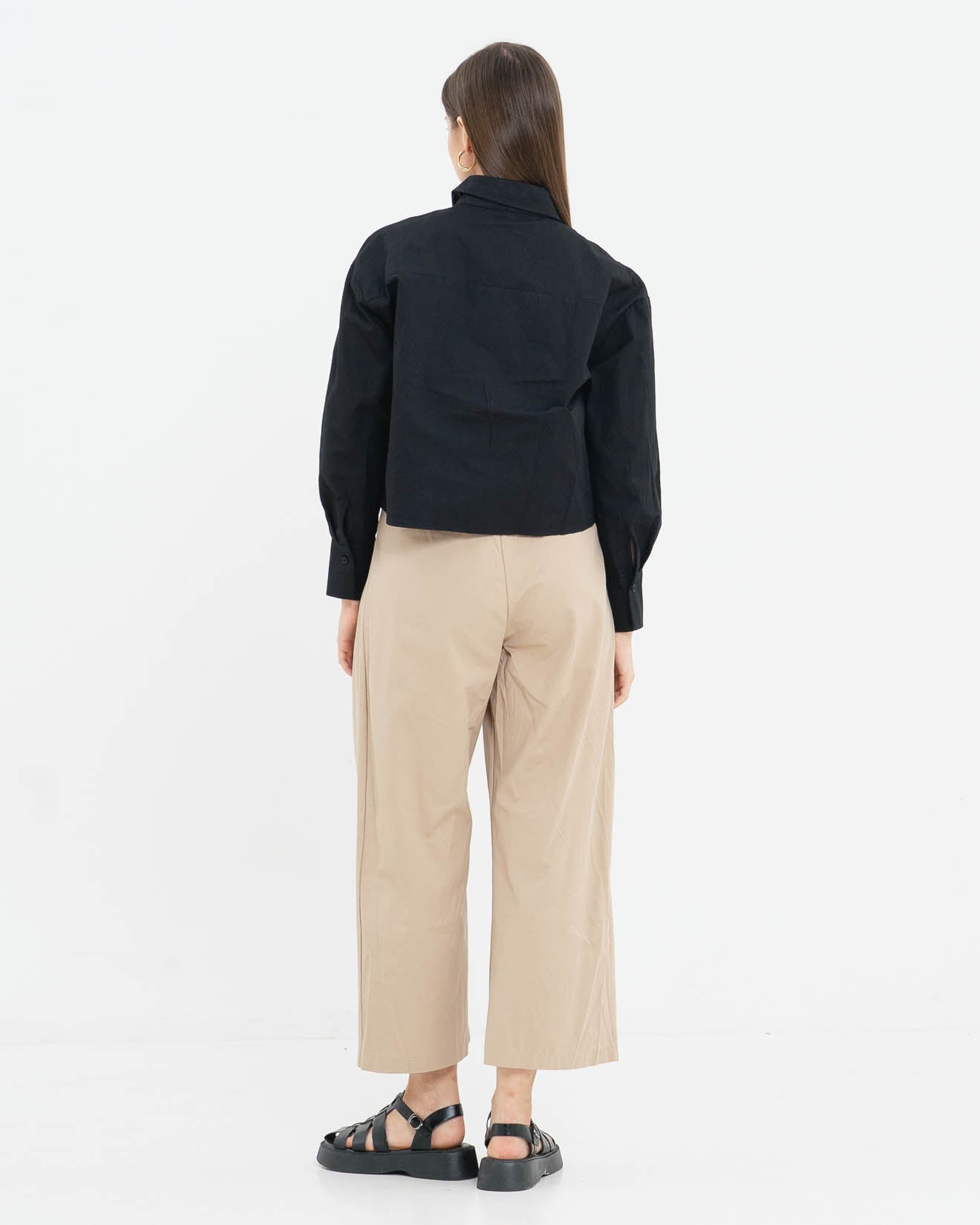 Josie Crop Black Shirt – Atasan Wanita - 188246