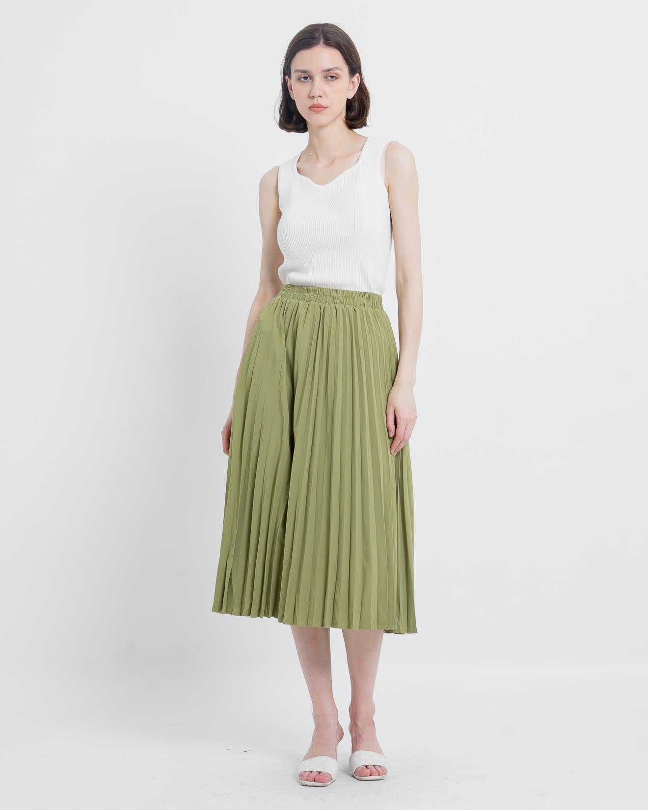 Larisa Pleats Skirt Green – 288415 ( RESTOCK )
